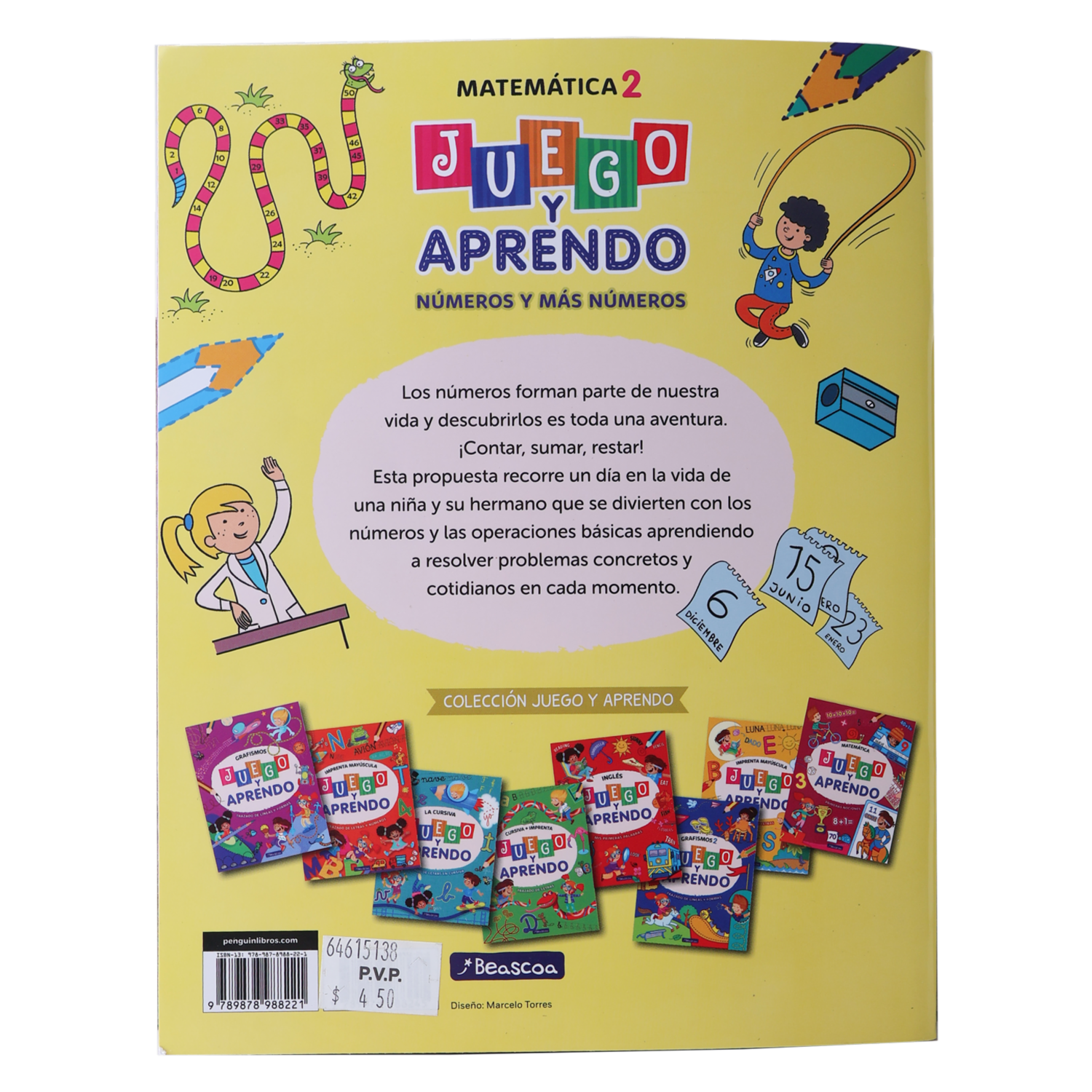Libro Juego Y Aprendo Matemática 2 Números BEASCOA 15 Páginas