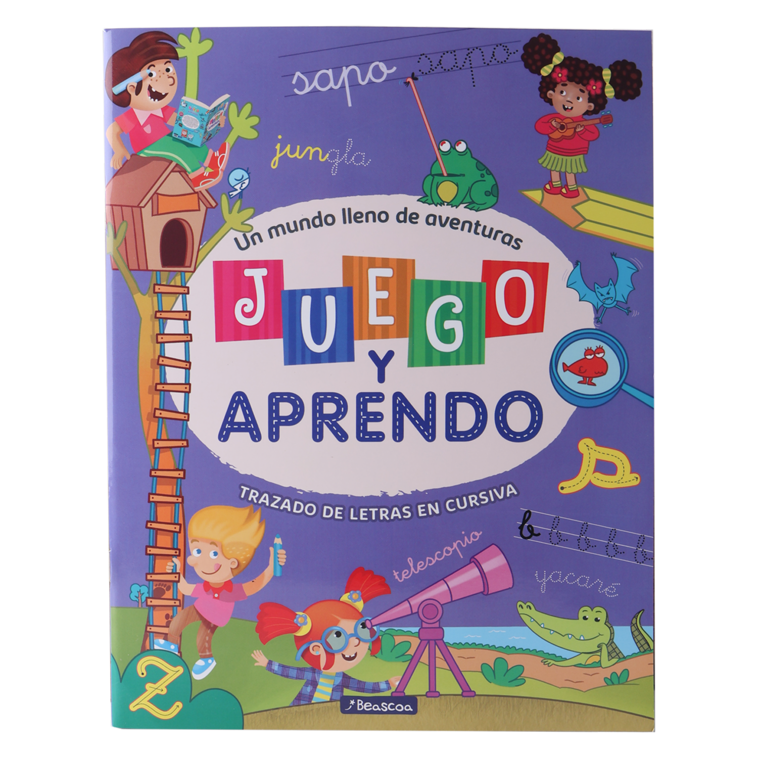 Libro Juego Y Aprendo Trazado De Letras En Cursiva BEASCOA 25 Páginas