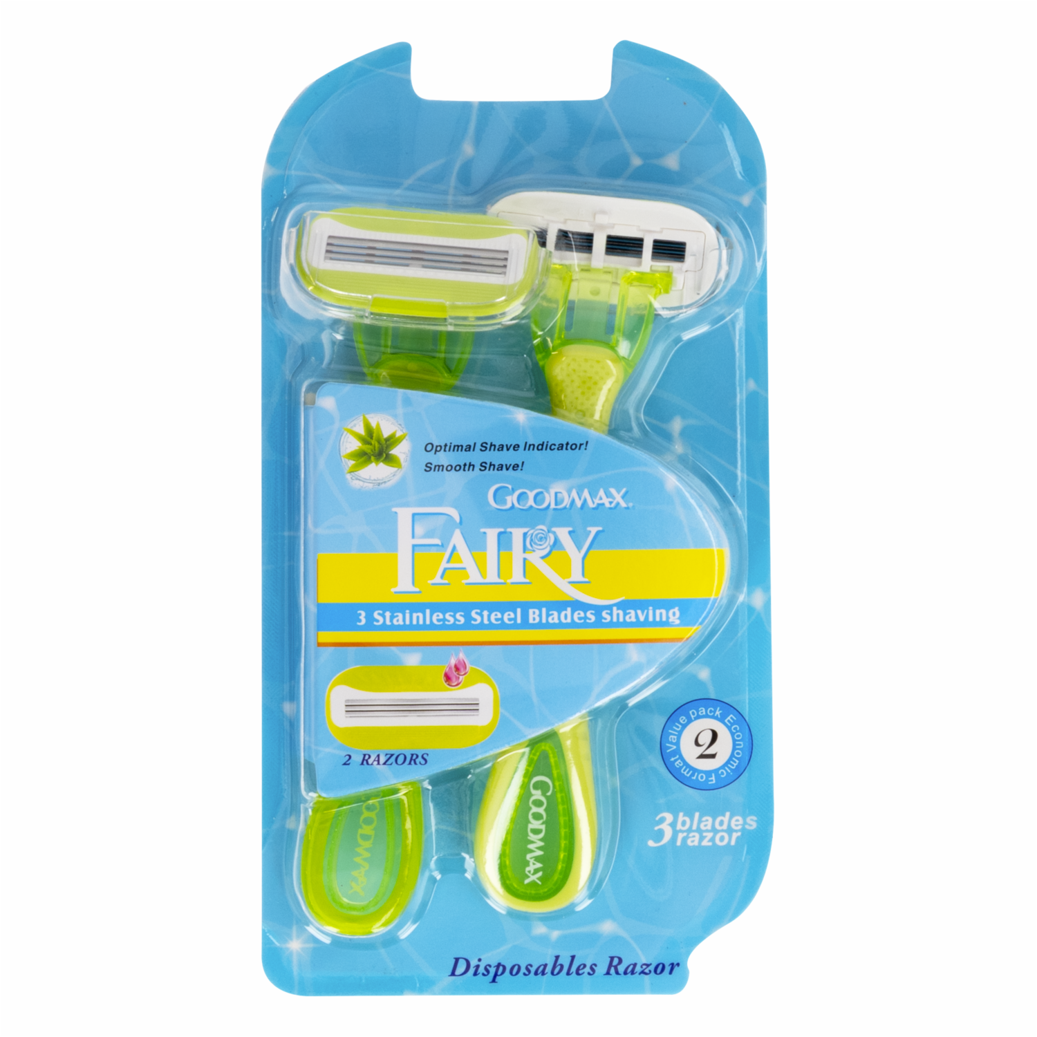 Rasuradora Dama Fairy 3 Hojas GOODMAX X 2 Uds