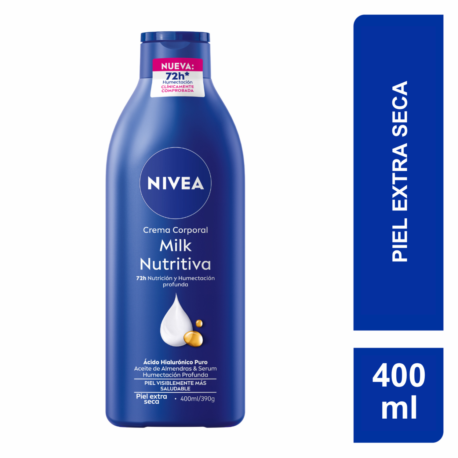 Crema Corporal Milk Nutritiva Piel Extra Seca NIVEA 400 Ml