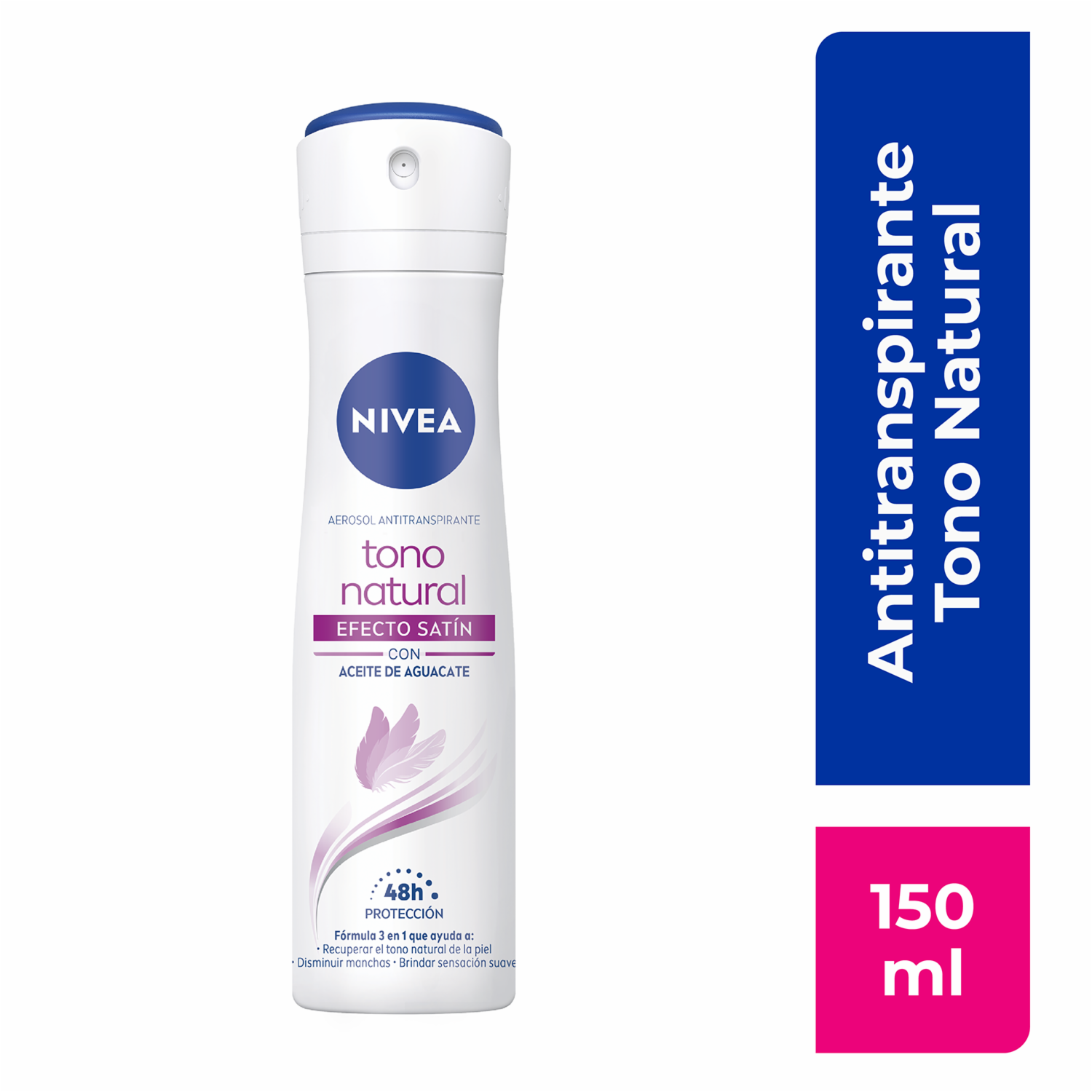 Desodorante En Aerosol Para Dama Tono Natural Efecto Satín NIVEA 150 Ml