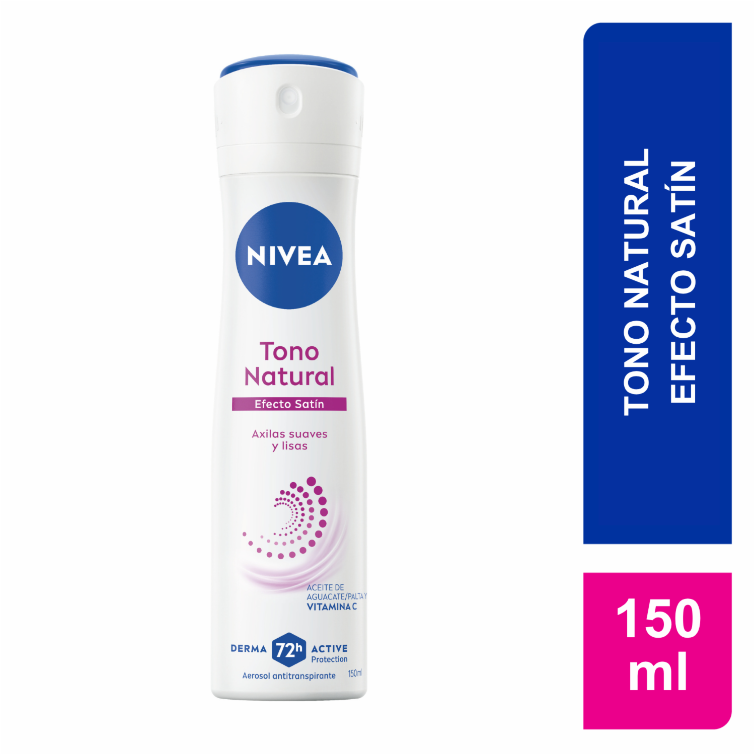 Desodorante En Aerosol Para Dama Tono Natural Efecto Satín NIVEA 150 Ml