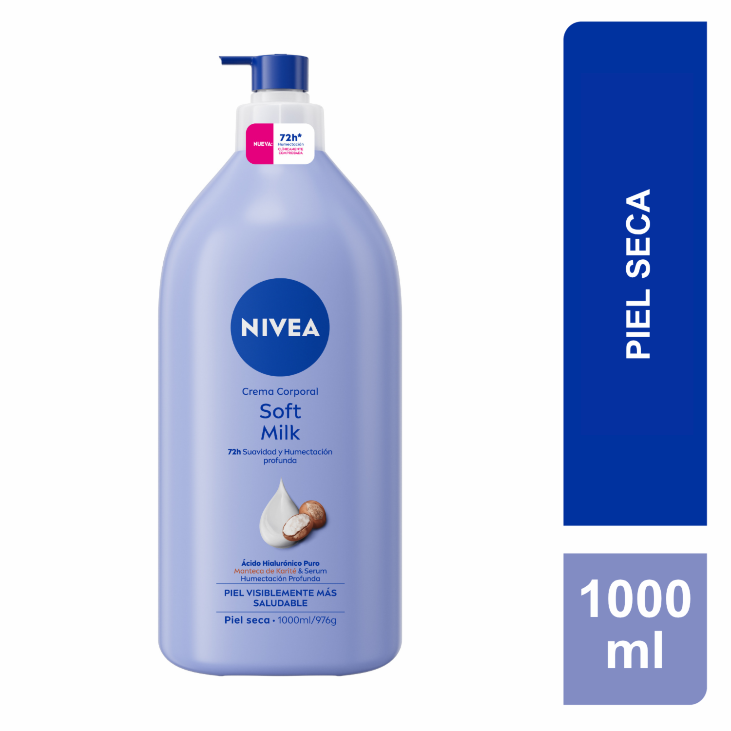 Crema Corporal Soft Milk Piel Seca NIVEA 1000 Ml