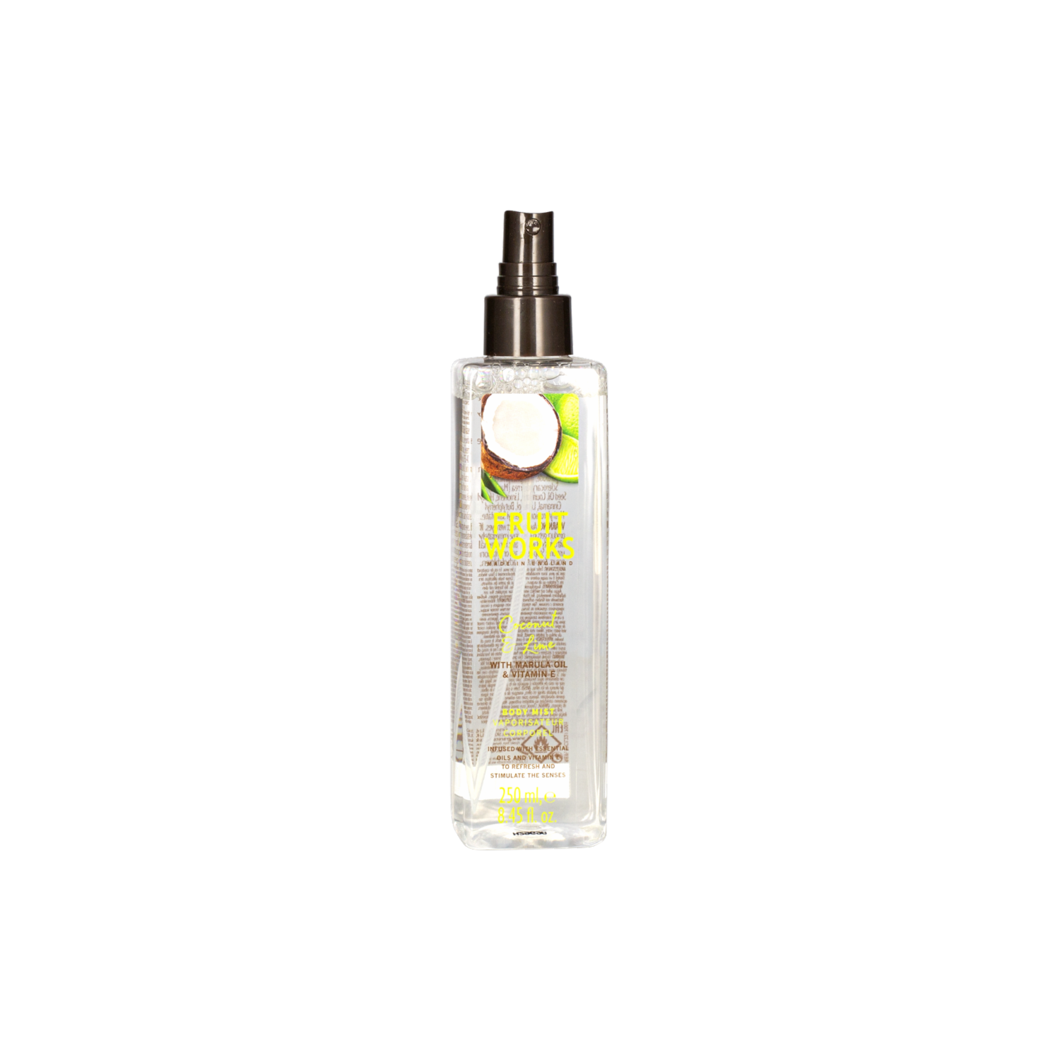Body Splash De Coco Y Lima FRUIT WORKS De 250Ml