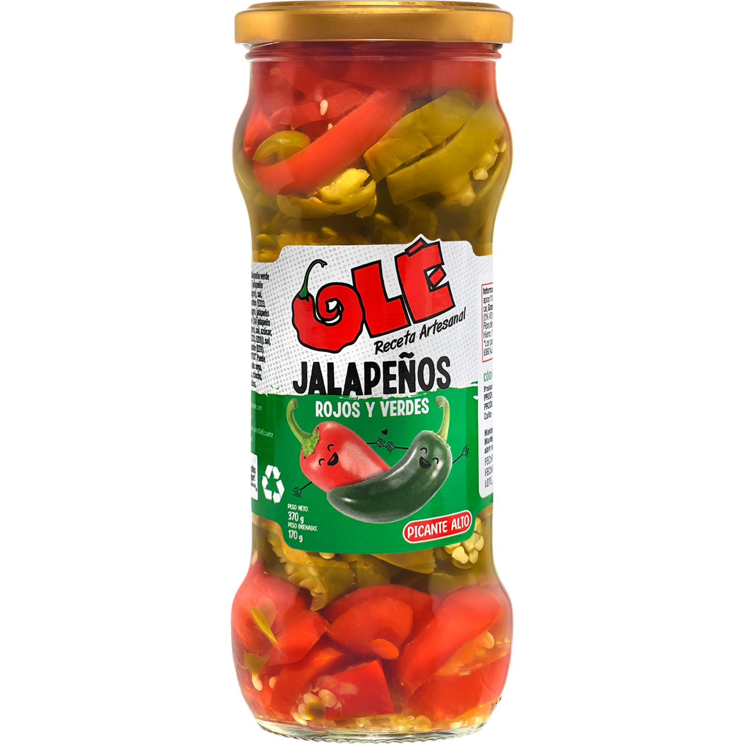 Jalapeños Rojos Verdes OLÉ 370 G