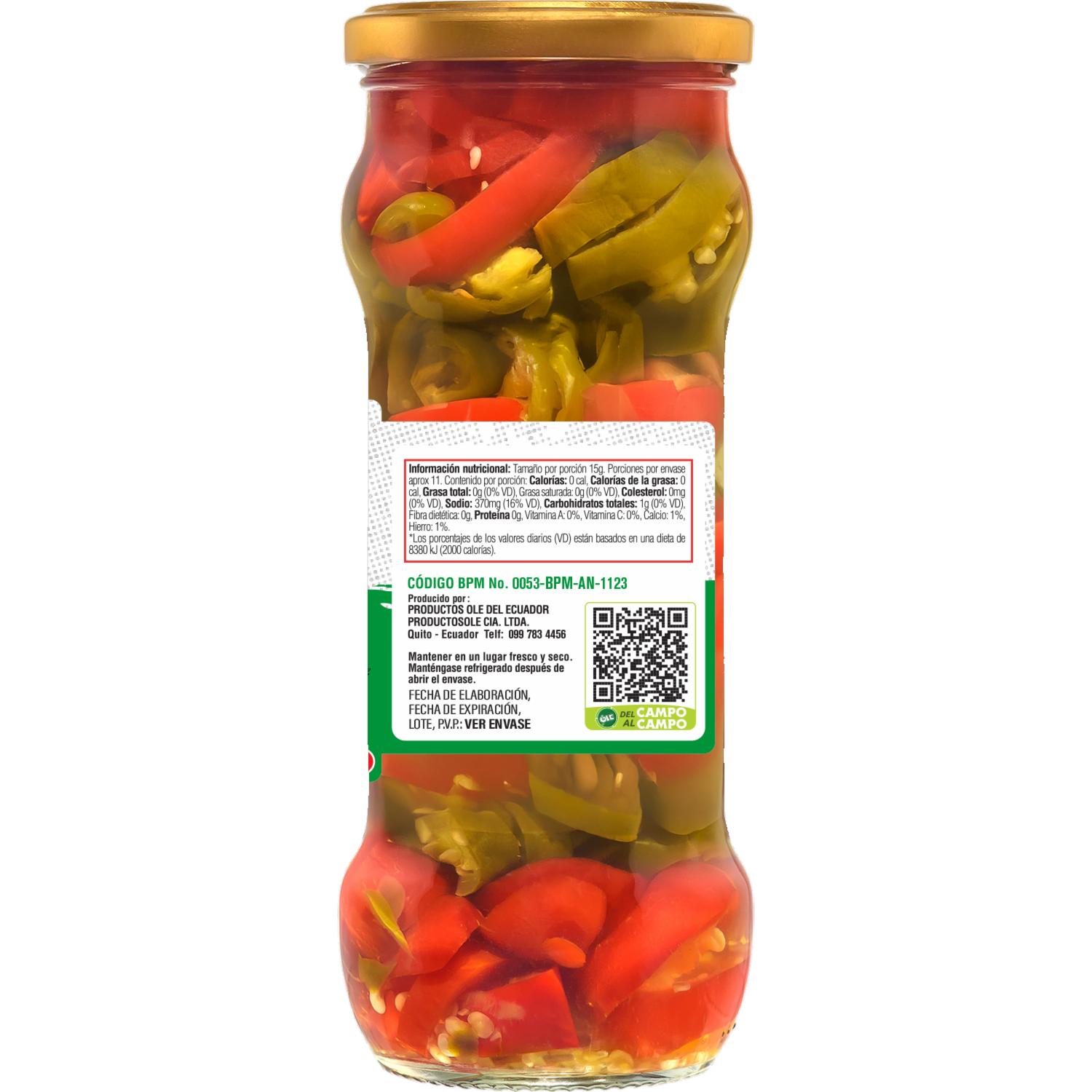 Jalapeños Rojos Verdes OLÉ 370 G