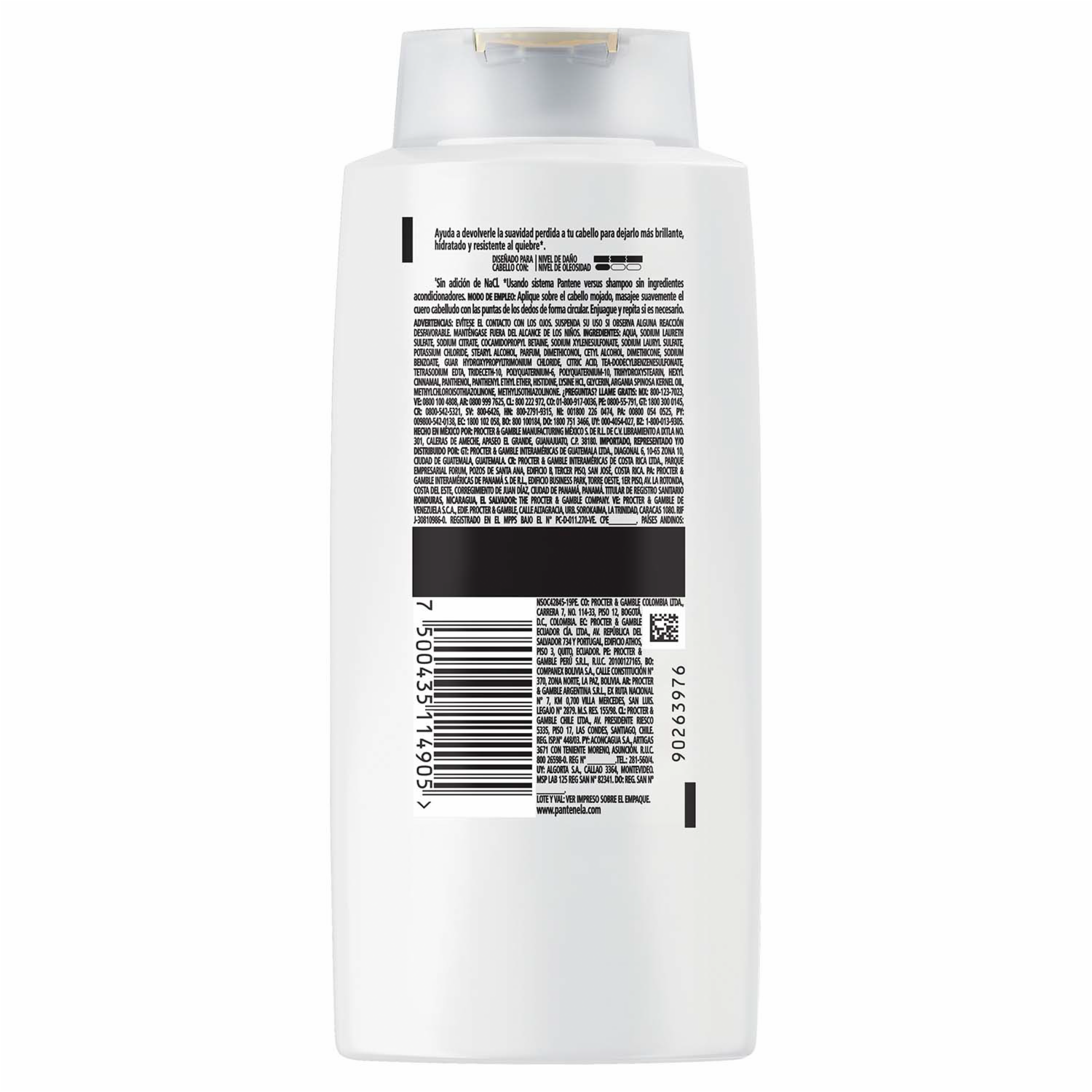Shampoo De Cabello Hidratación Extrema PANTENE 700 Ml