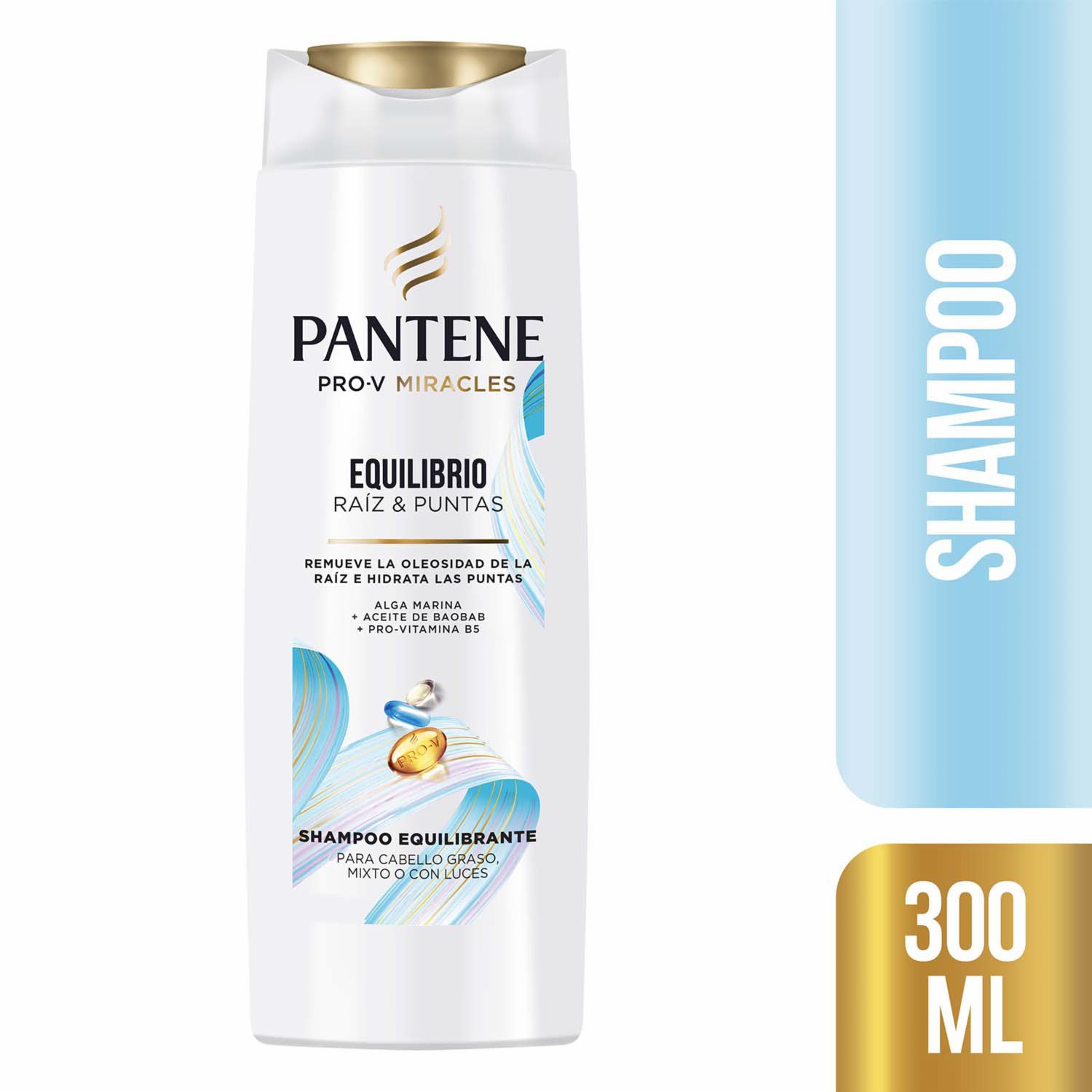 Shampoo De Cabello Equilibrio Raíz y Puntas Pro-V Miracles PANTENE 300 Ml