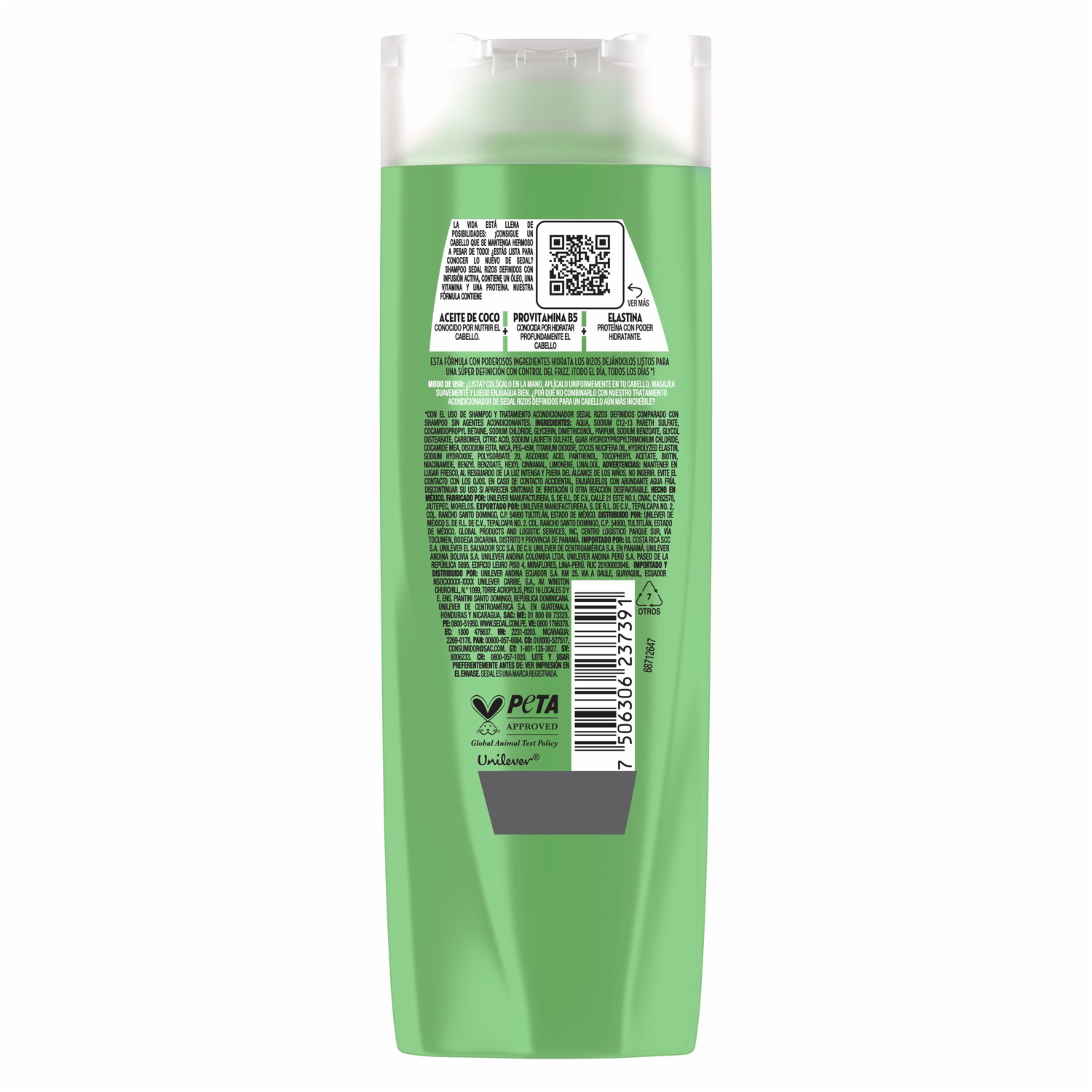 Shampoo De Cabello Rizos Definidos SEDAL 190 Ml
