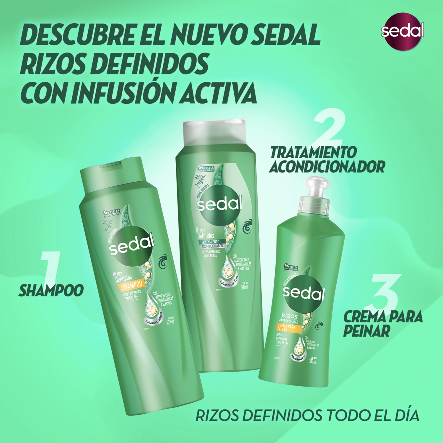 Shampoo De Cabello Rizos Definidos SEDAL 190 Ml
