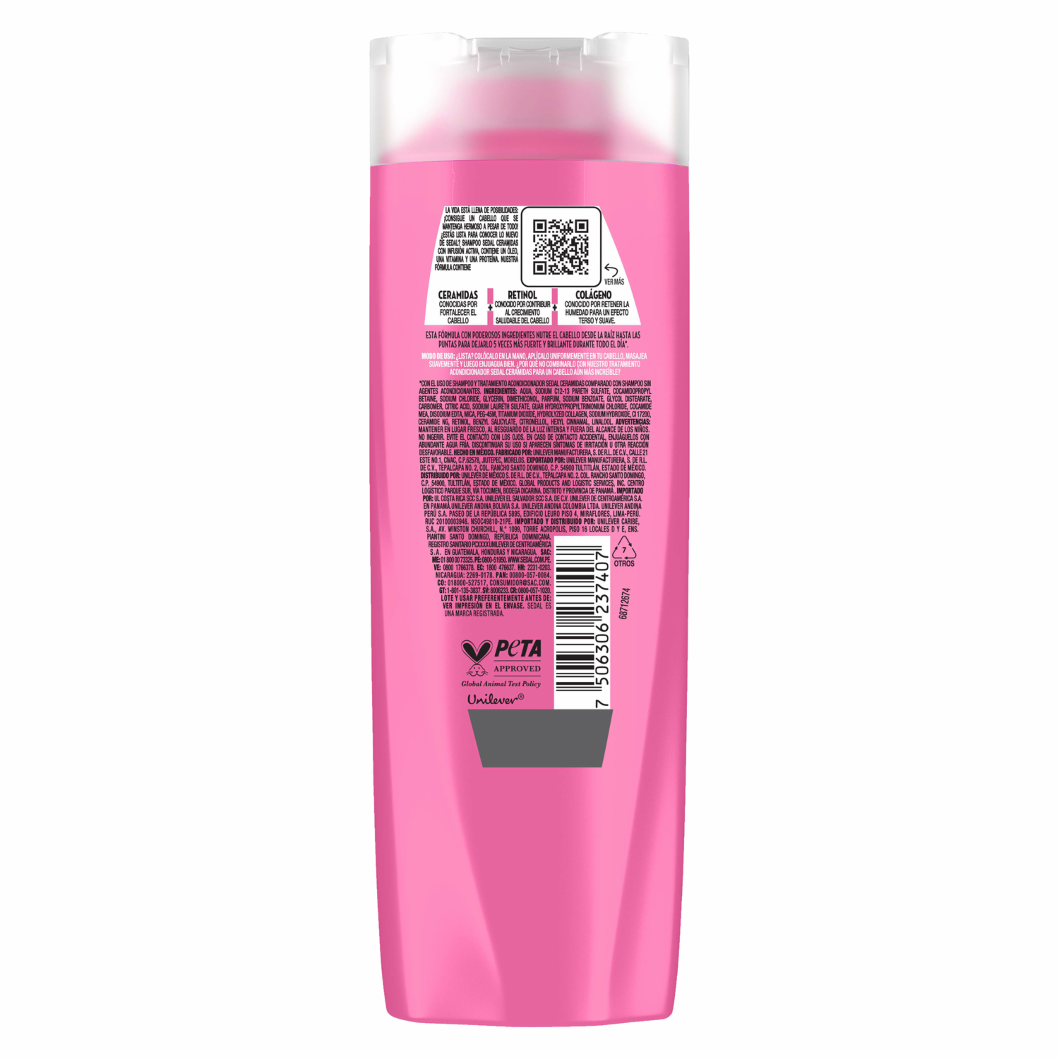 Shampoo De Cabello Con Ceramidas SEDAL 190 Ml