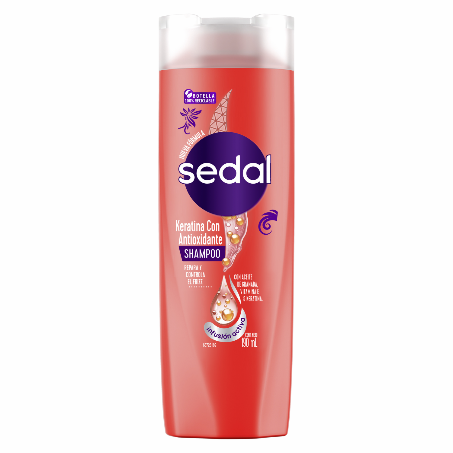 Shampoo De Cabello Keratina Con Antioxidantes SEDAL 190 Ml