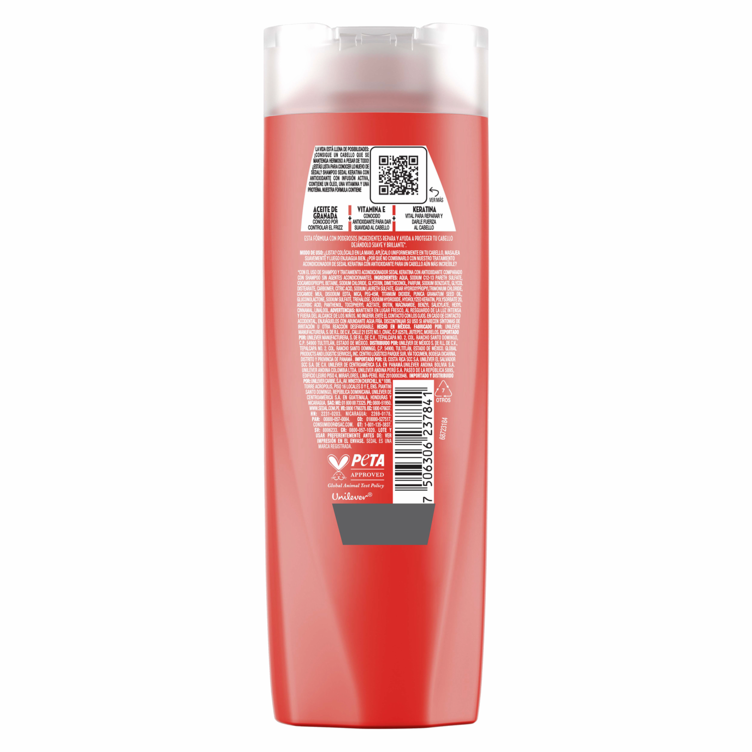 Shampoo De Cabello Keratina Con Antioxidantes SEDAL 190 Ml