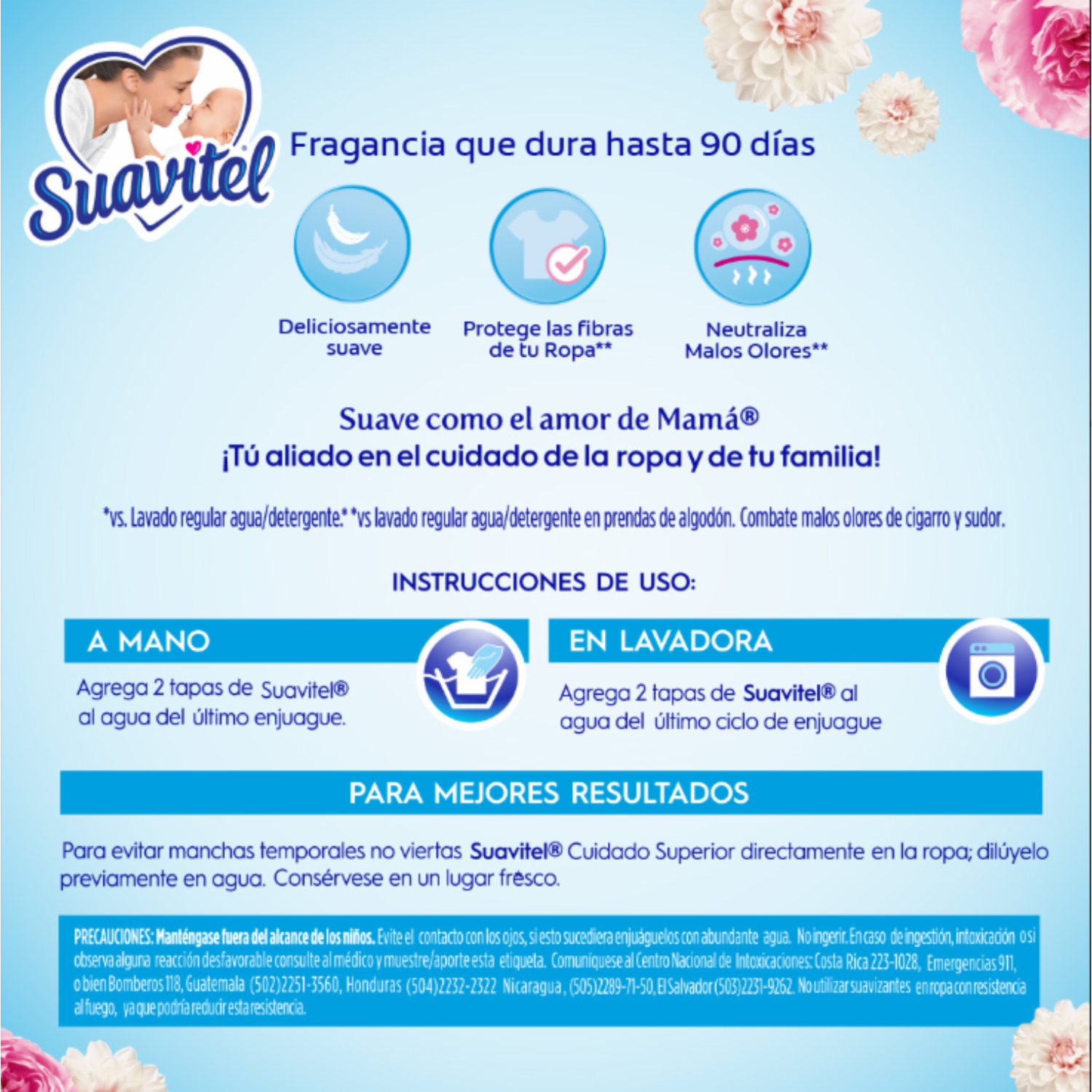Suavizante De Ropa Cuidado Superior Fresca Primavera SUAVITEL 2 X 2800 Ml