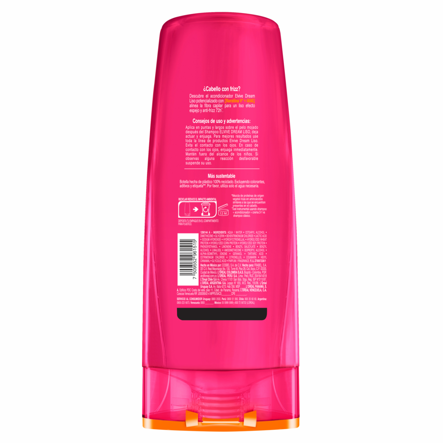 Acondicionador De Cabello Dream Liso ELVIVE L’ORÉAL 370 Ml