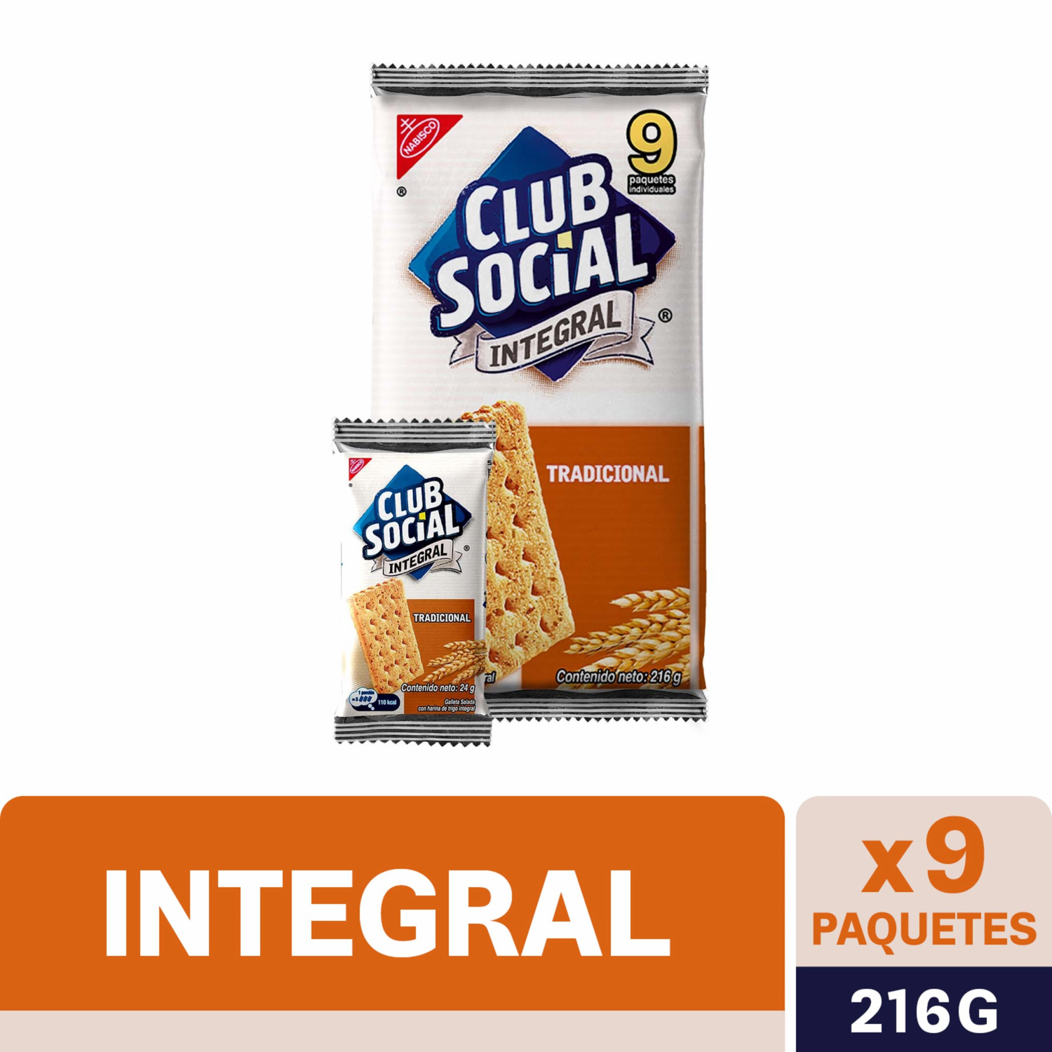 Galletas Integrales De Sal CLUB SOCIAL 216 G