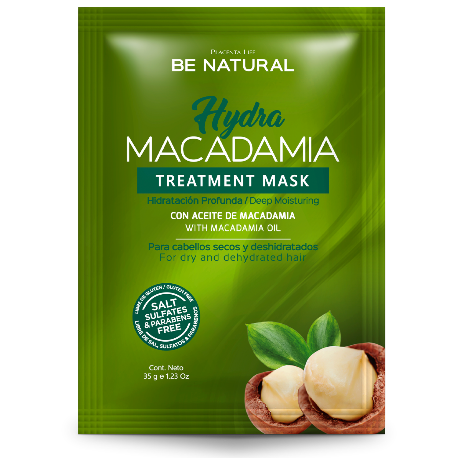 Tratamiento Capilar Hidratación Profunda Hydramacadamia BE NATURAL 35 G