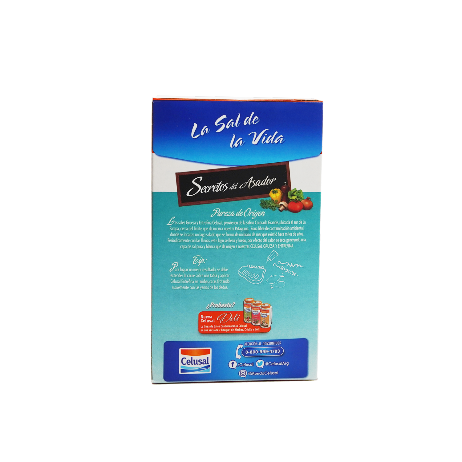 Sal Parrillera Estuche CELUSAL 1000 G