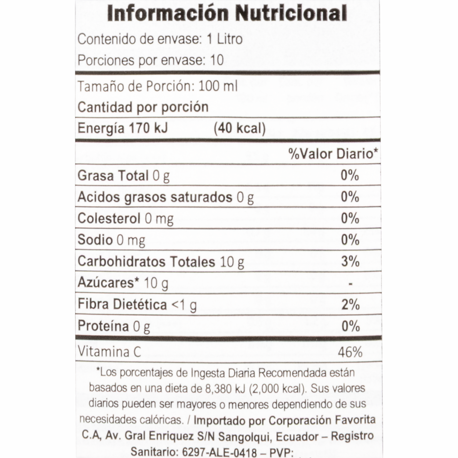 Jugo De Naranja Y Mango CITRIC 1000 Ml