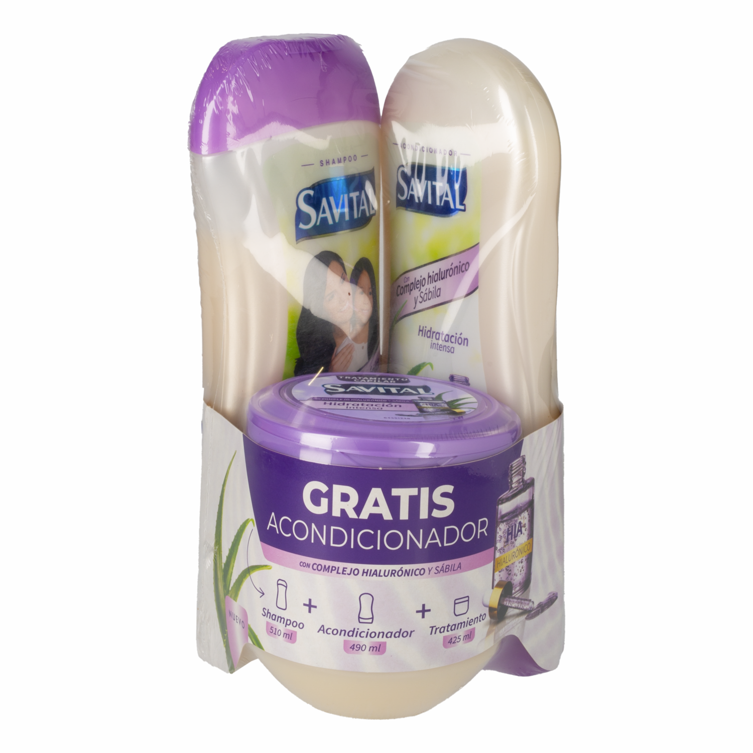 Shampoo De Cabello Acondicionador Y Tratamiento Hidratación Pack SAVITAL X 3 Uds