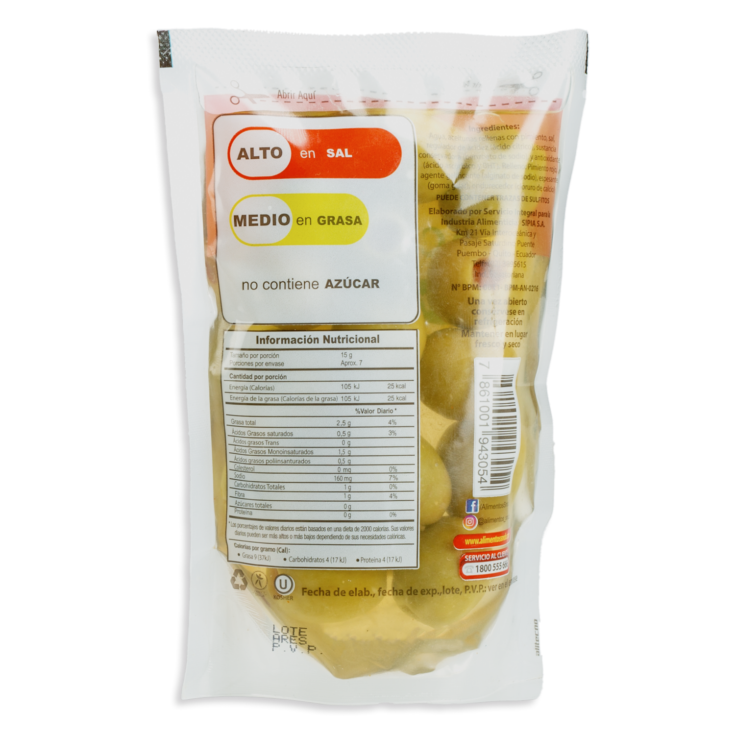 Aceitunas Rellena D.Pack SNOB 220 g