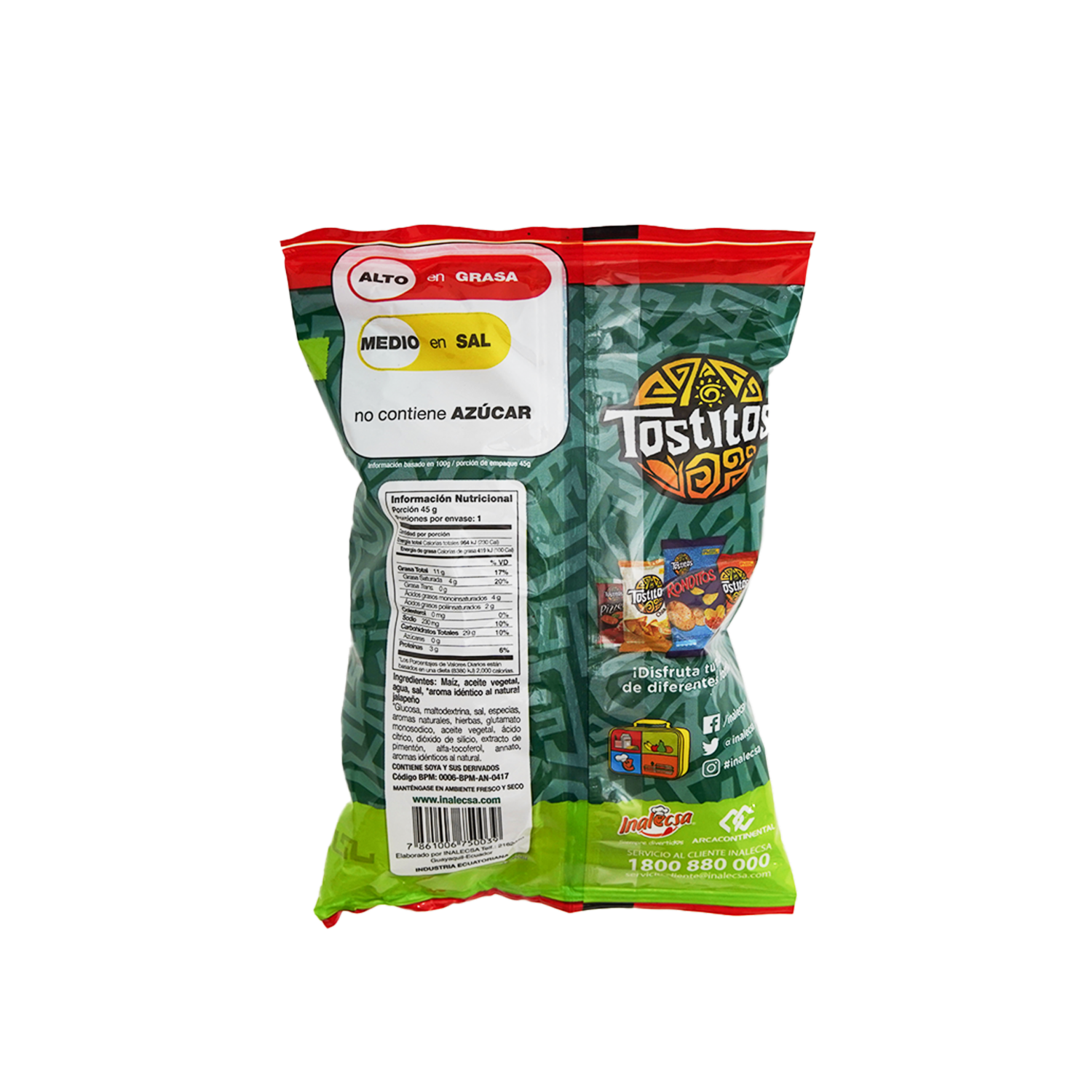 Bocaditos De Maíz Jalapeños TOSTITOS 45 G