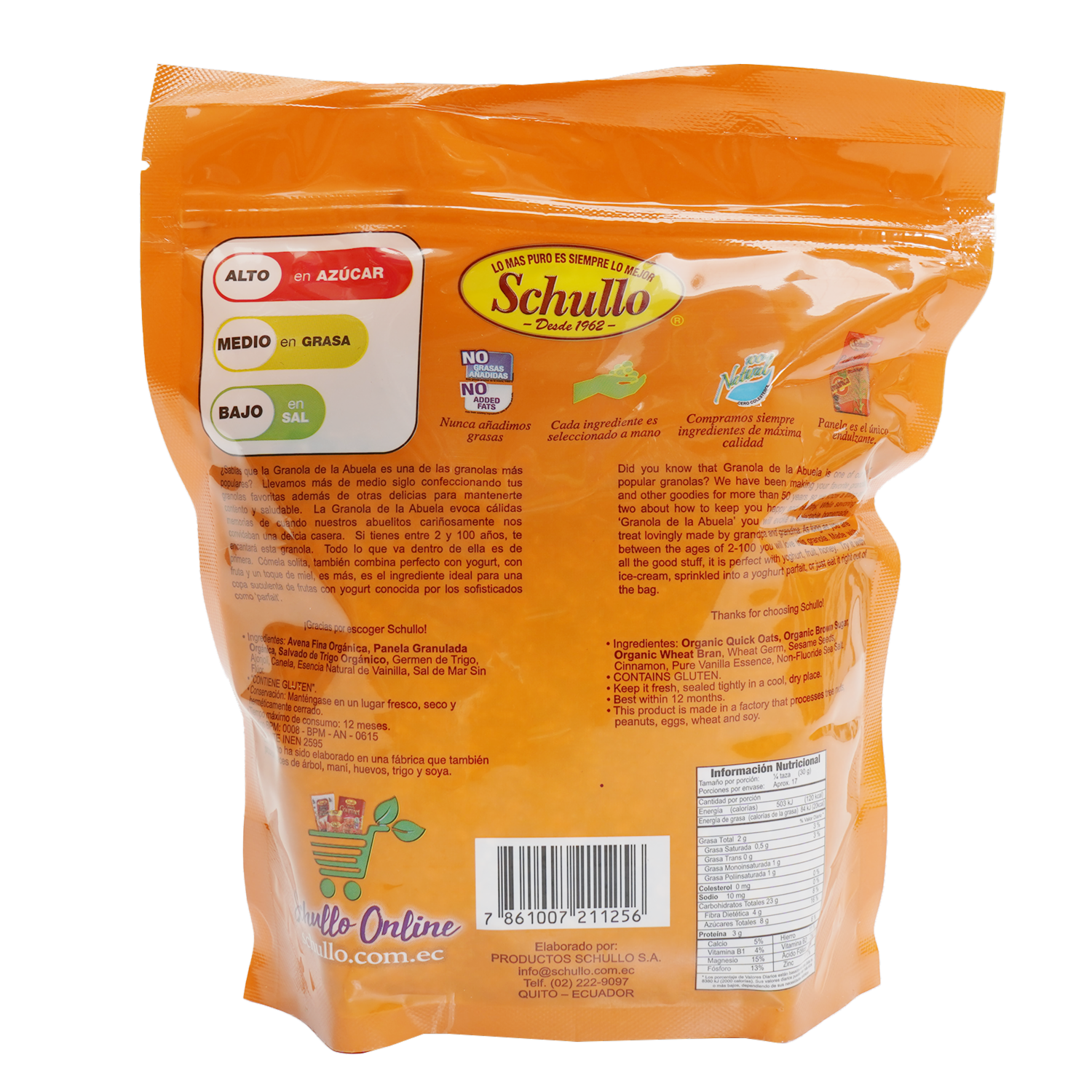 Granola Orgánica De La Abuela SCHULLO 500 G