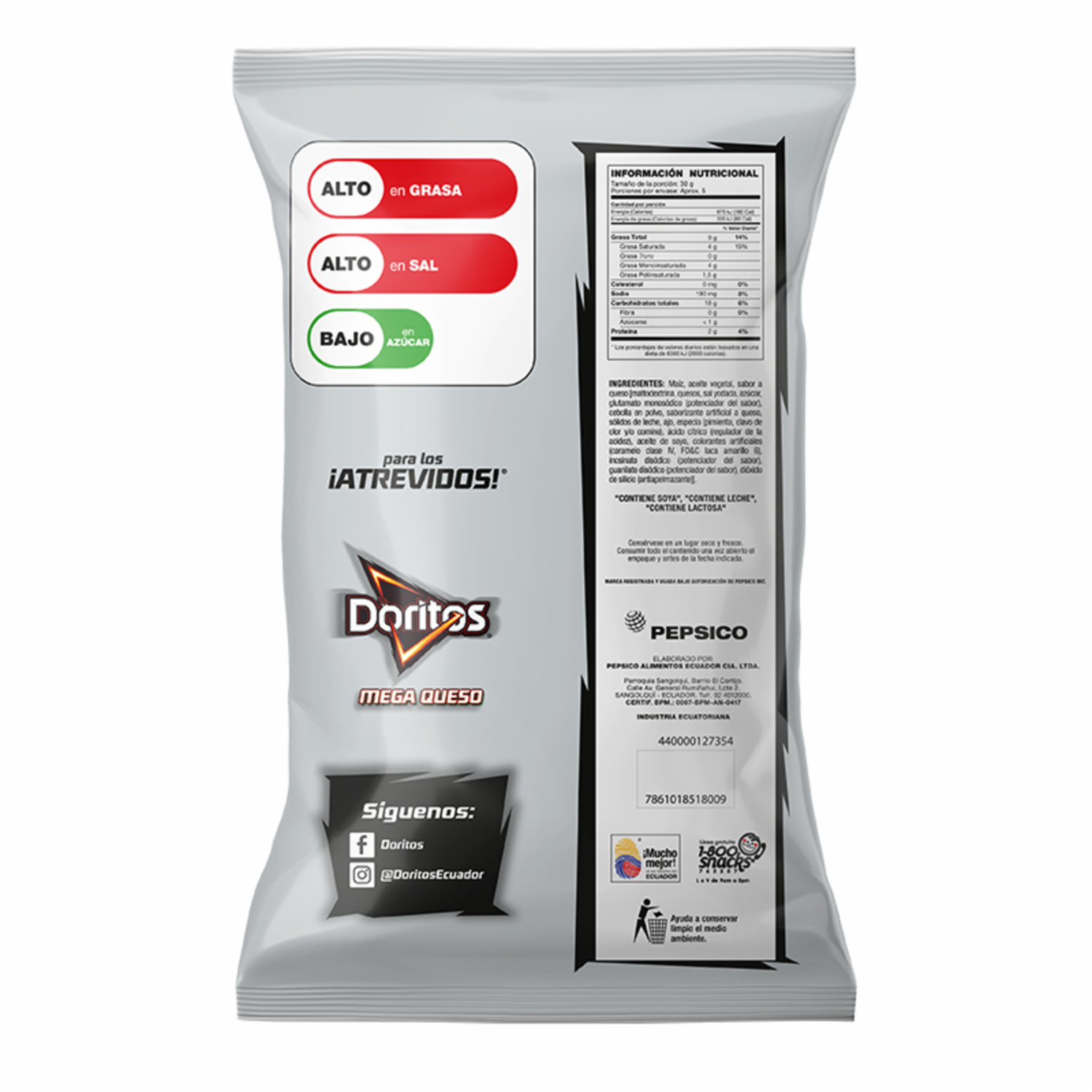 Bocaditos De Maíz Mega Queso DORITOS 145 G