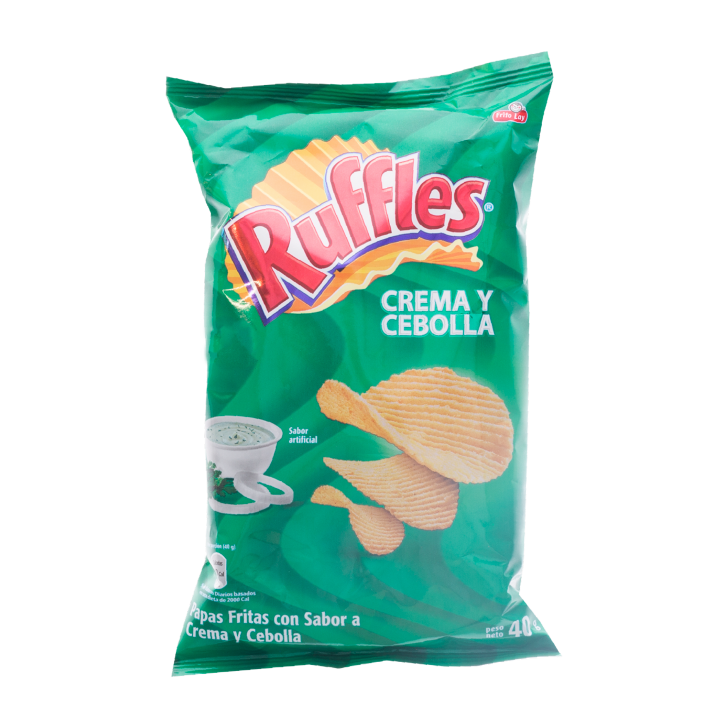 Papas Fritas Sabor A Crema Y Cebolla RUFFLES 40 G