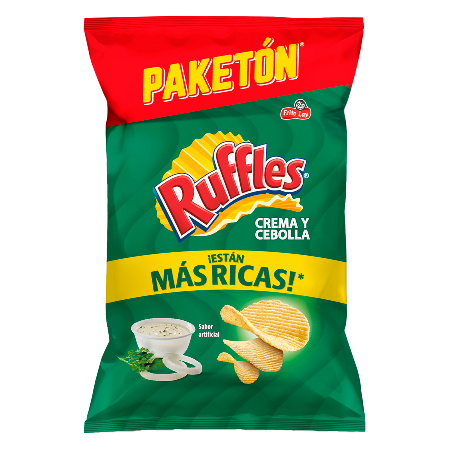 Papas Fritas Sabor A Crema Y Cebolla RUFFLES 68 G
