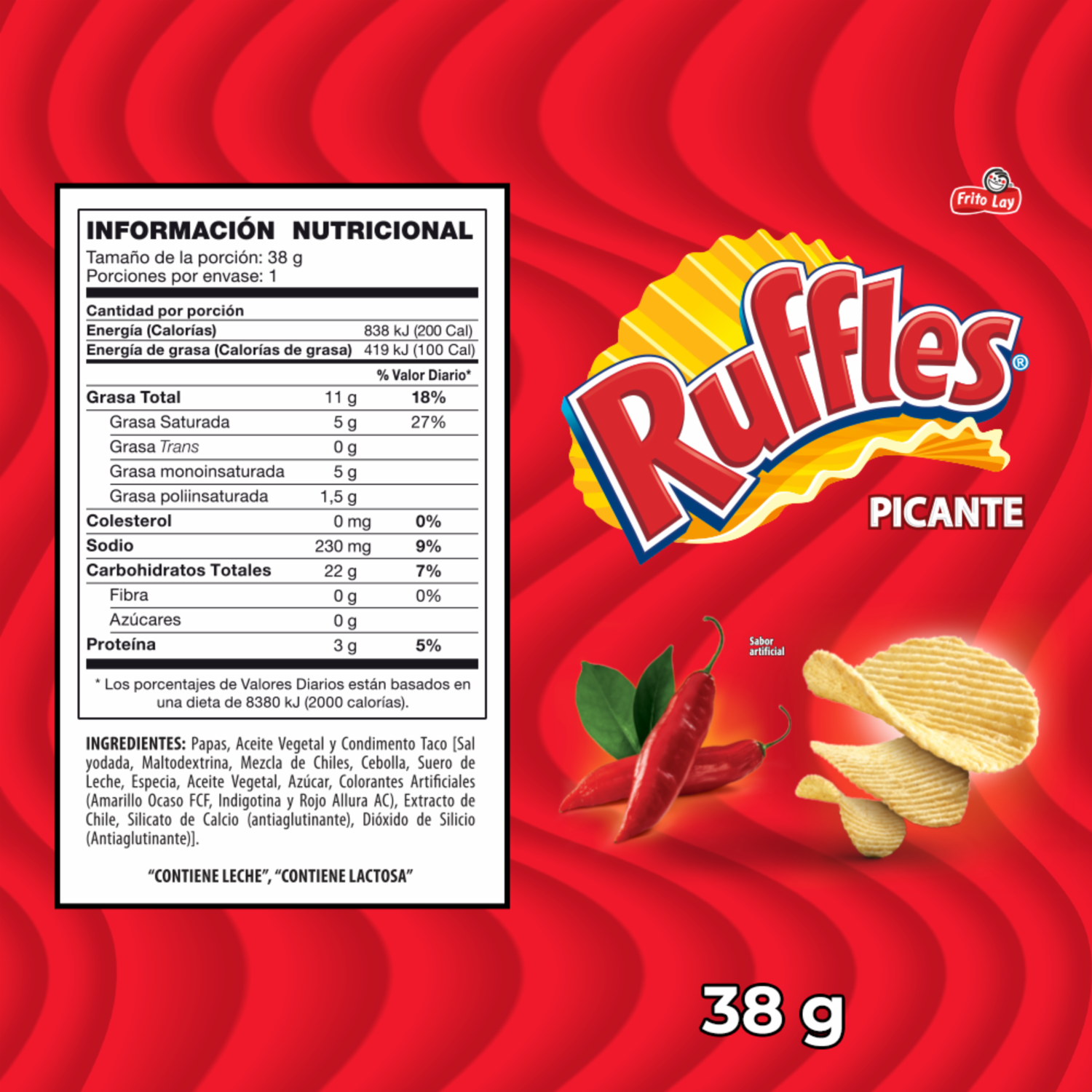 Papas Fritas Sabor Picante RUFFLES 38 G