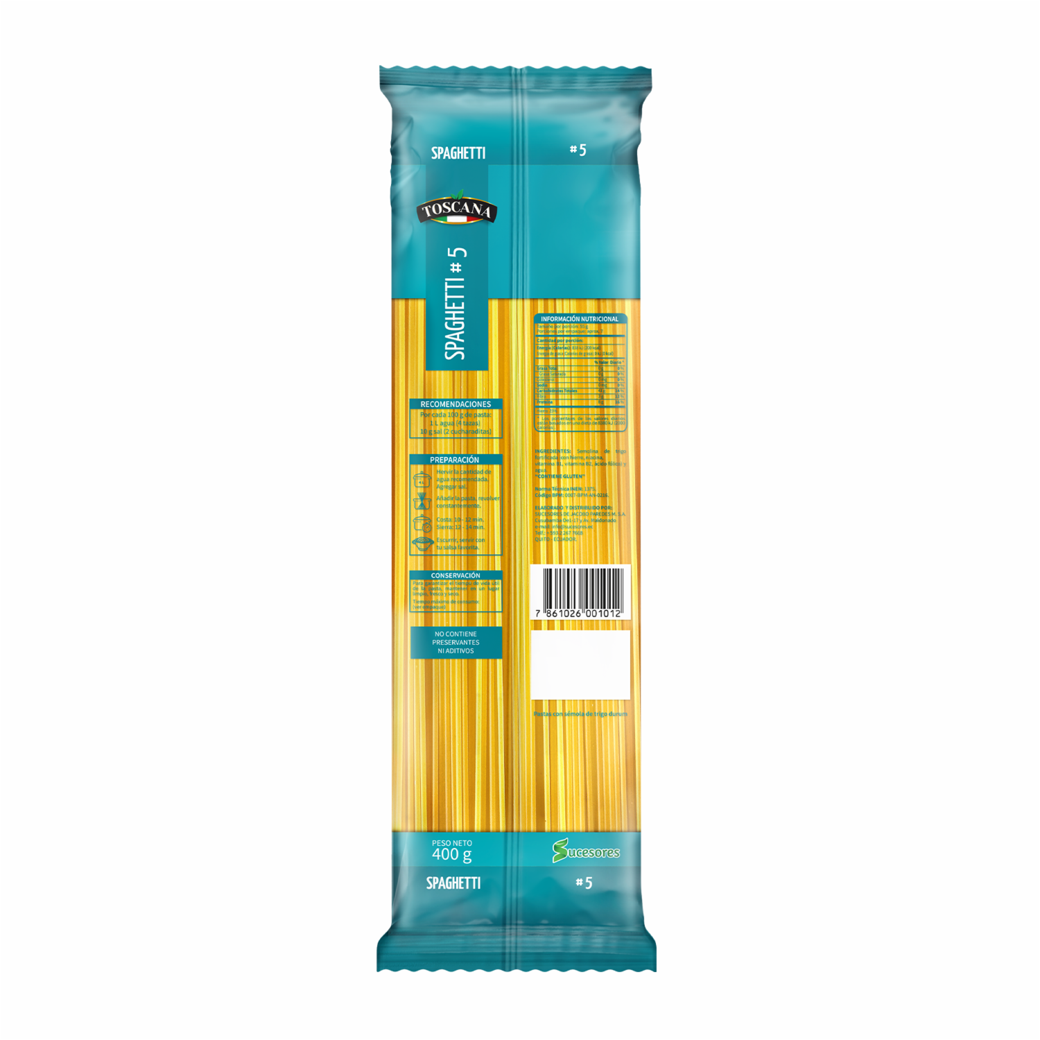 Fideo Spaghetti N° 5 TOSCANA 400  G