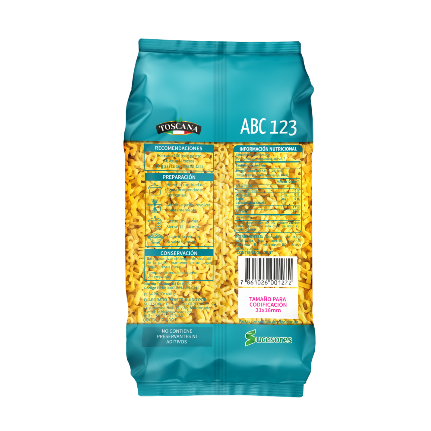 Fideo Abc TOSCANA 400  G