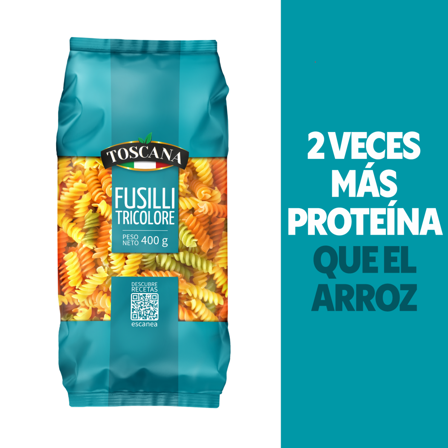 Fideo Fusilli Tricolore TOSCANA 400  G
