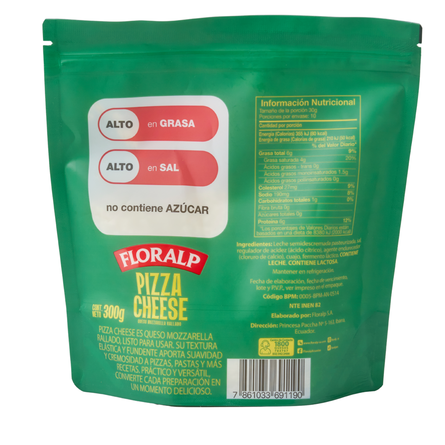 Queso Rallado Pizza Cheese FLORALP 300 G