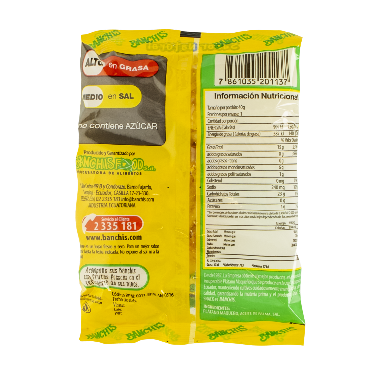 Chifles Naturales BANCHIS 40 G