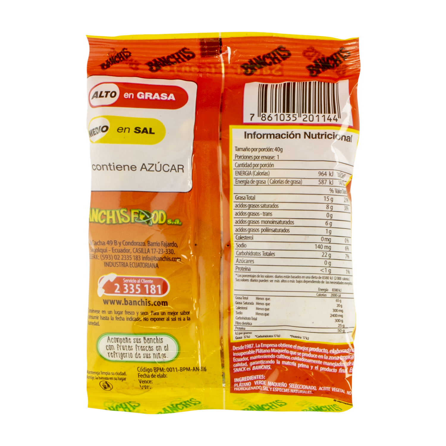 Chifles Picantes BANCHIS 40 G