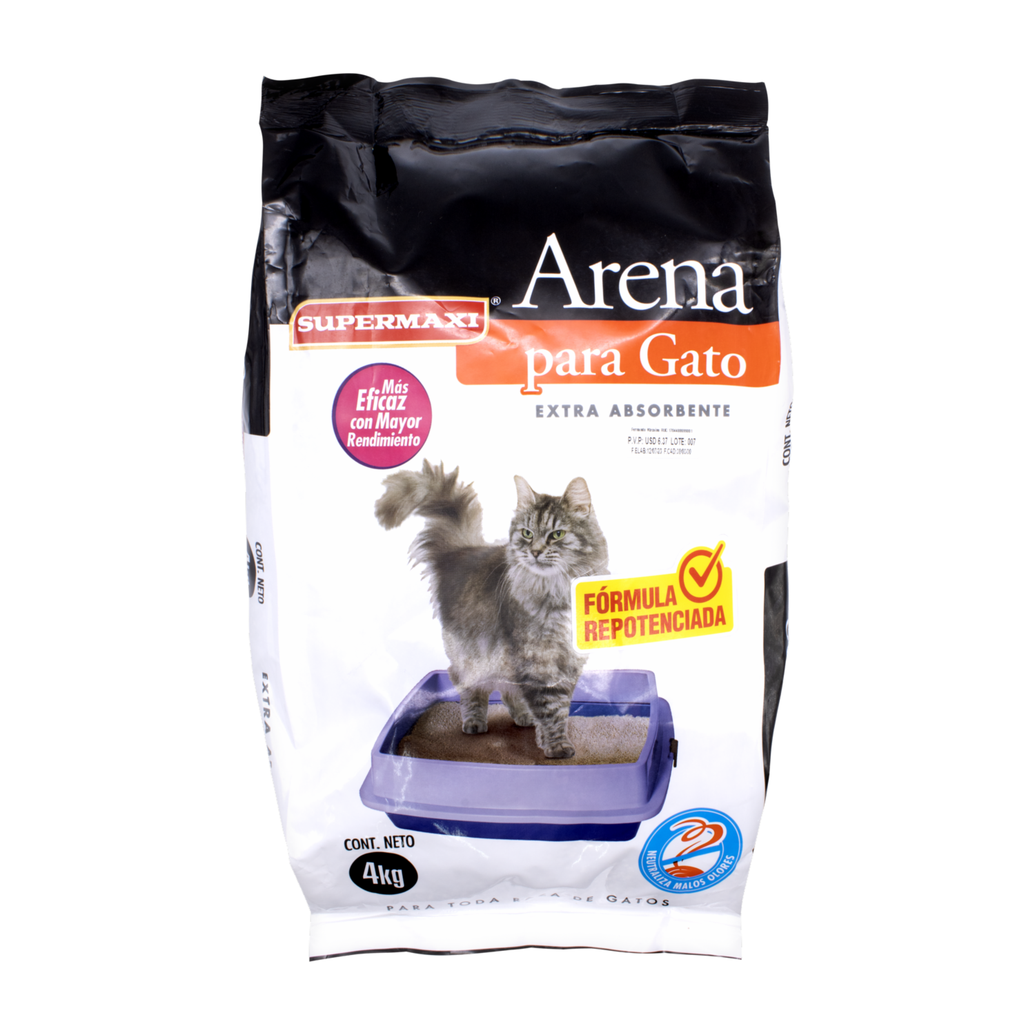 Arena Para Gatos Para Gatos SUPERMAXI 4 Kg