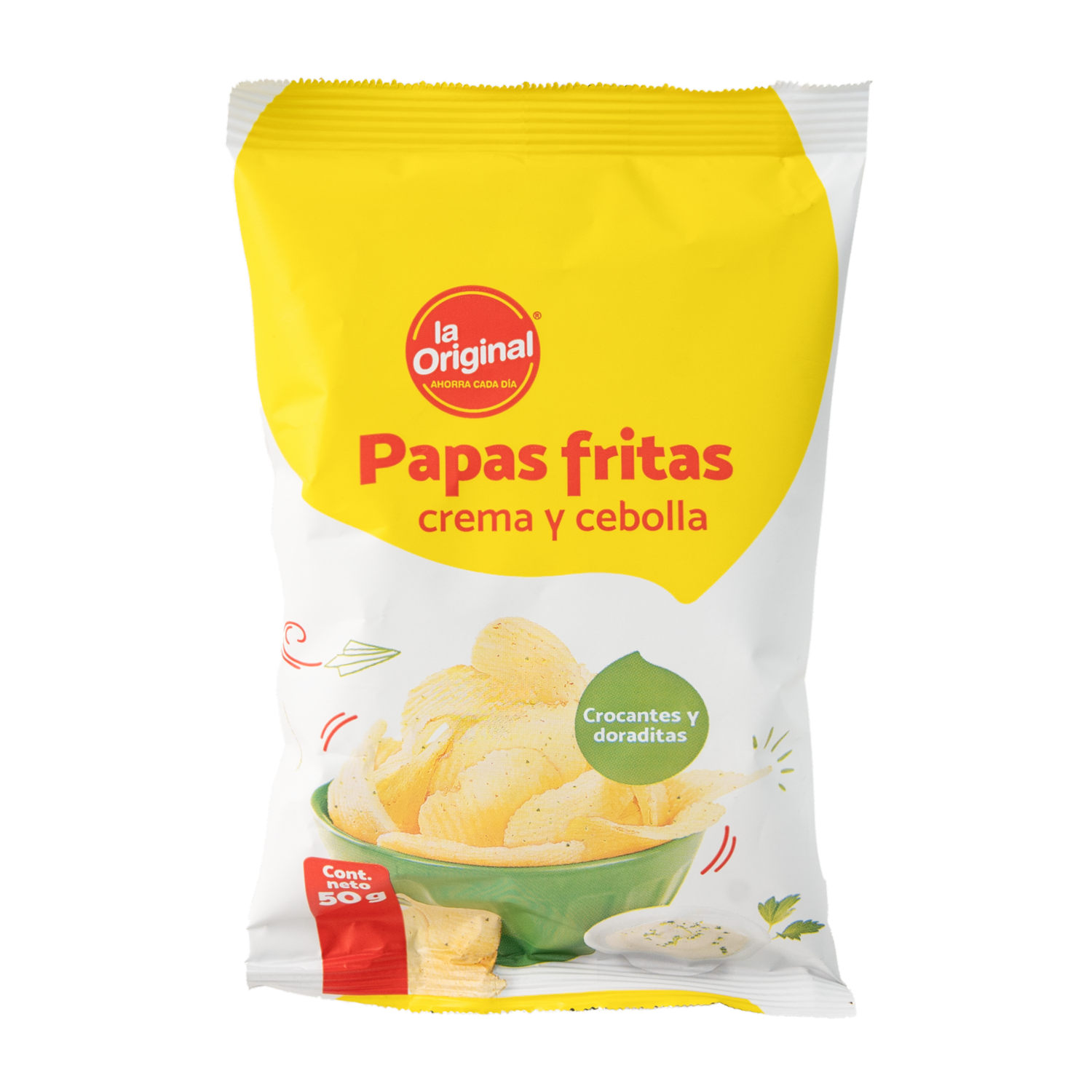 Papas Crema Y Cebolla LA ORIGINAL 50 G