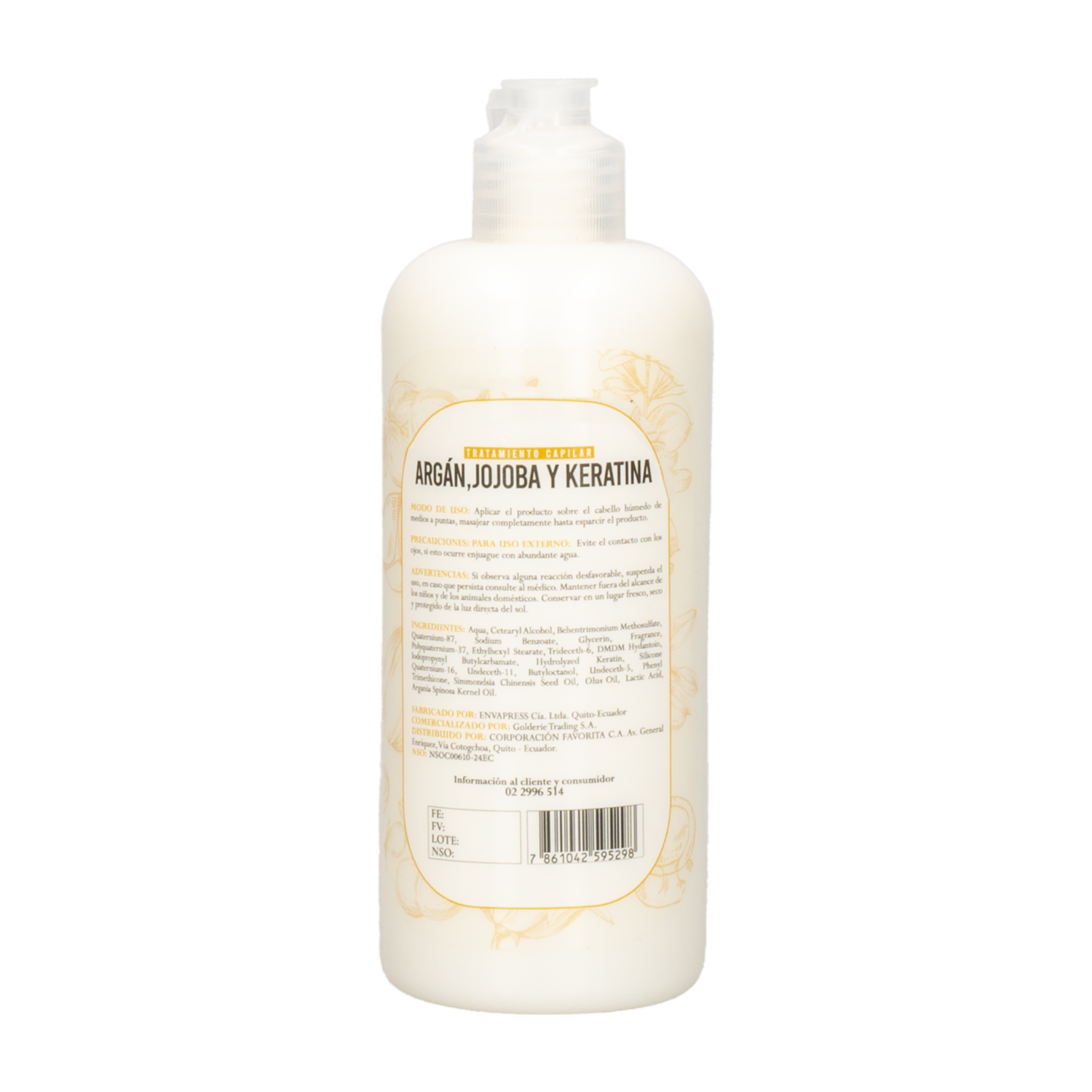 Tratamiento Capilar Con Argán Jojoba Y Keratina GAMA 280 Ml
