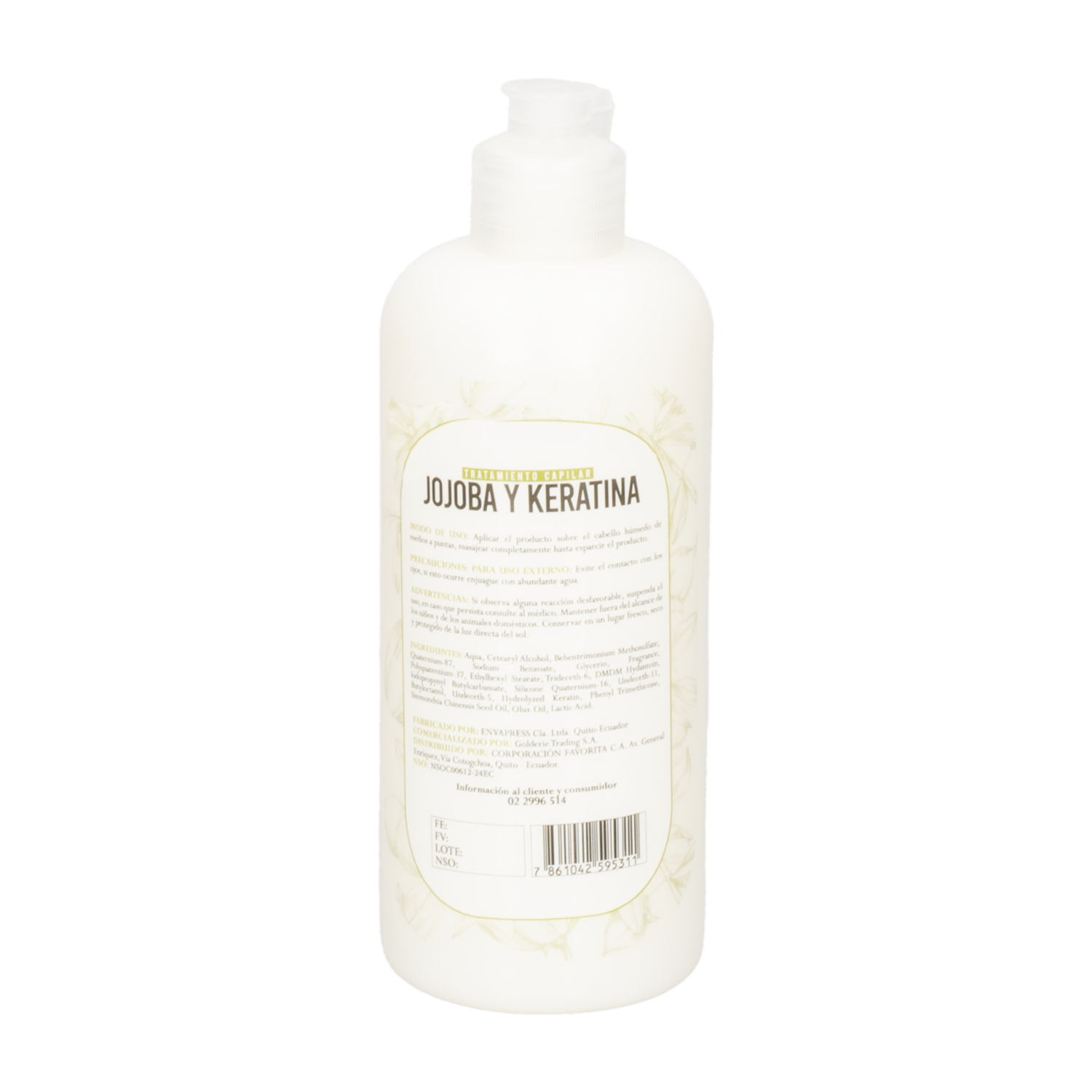 Tratamiento Capilar Con Jojoba Y Keratina GAMA 280 Ml