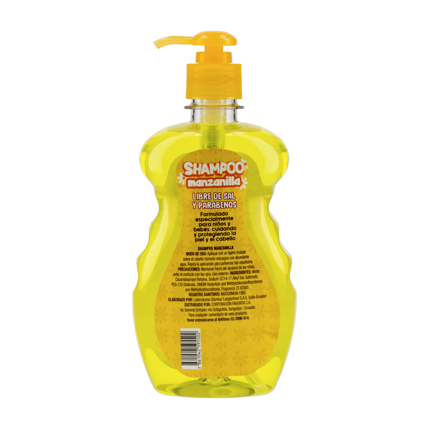 Shampoo Capilar De Manzanilla Extra Suave Para Niños GAMA 500 Ml