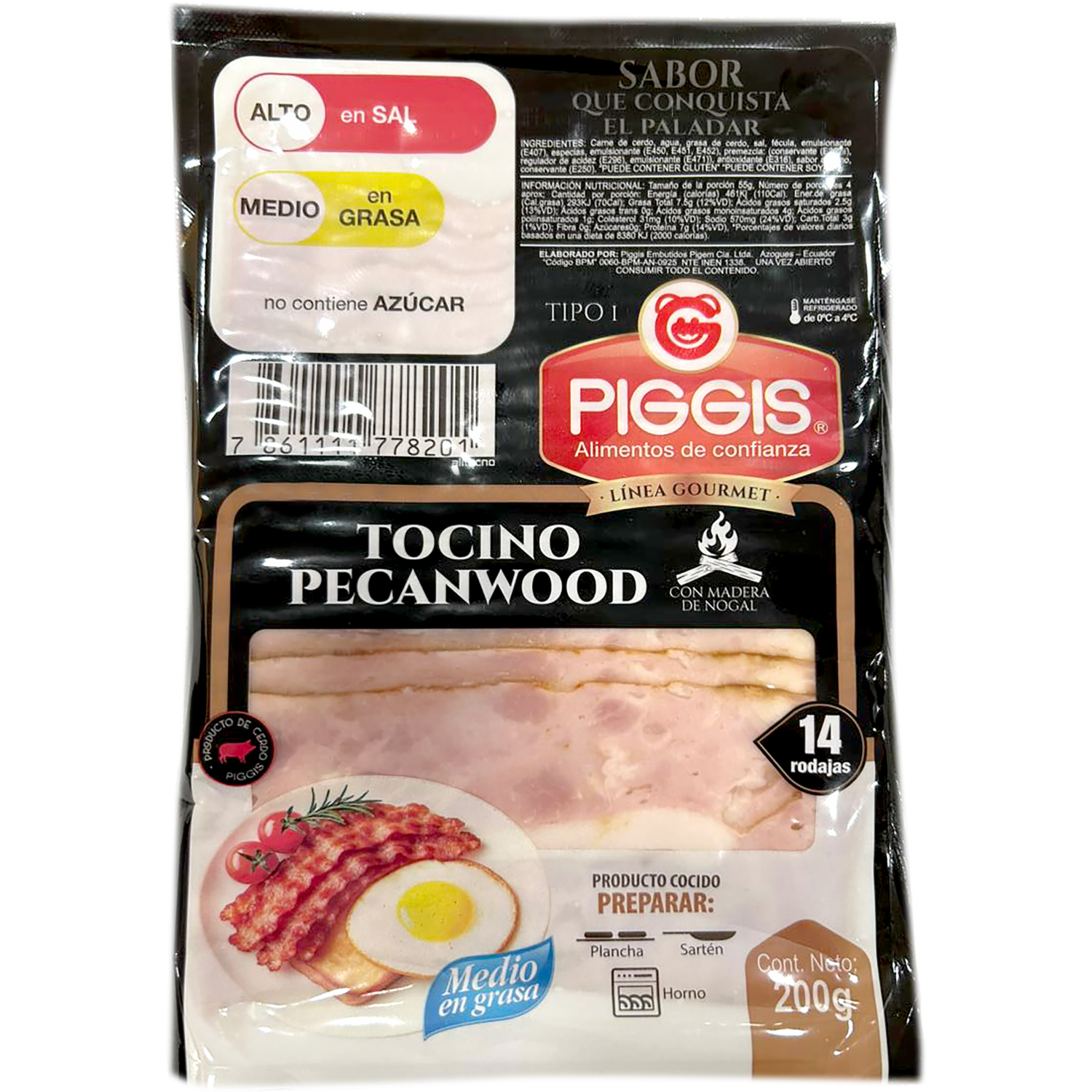 Tocino Pecanwood PIGGIS 200 G