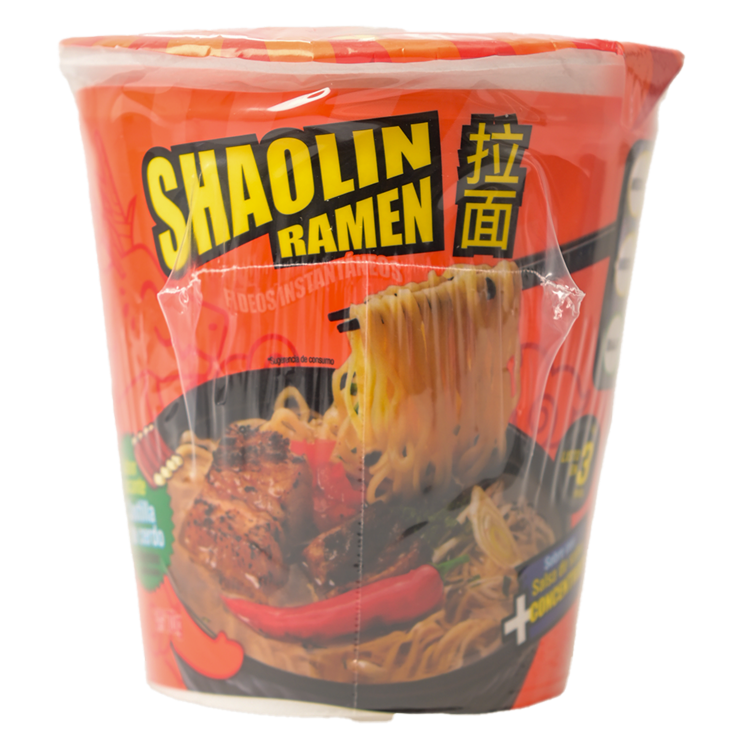 Fideos Instantáneos Sabor Picante A Costilla De Cerdo SHAOLIN 70 G
