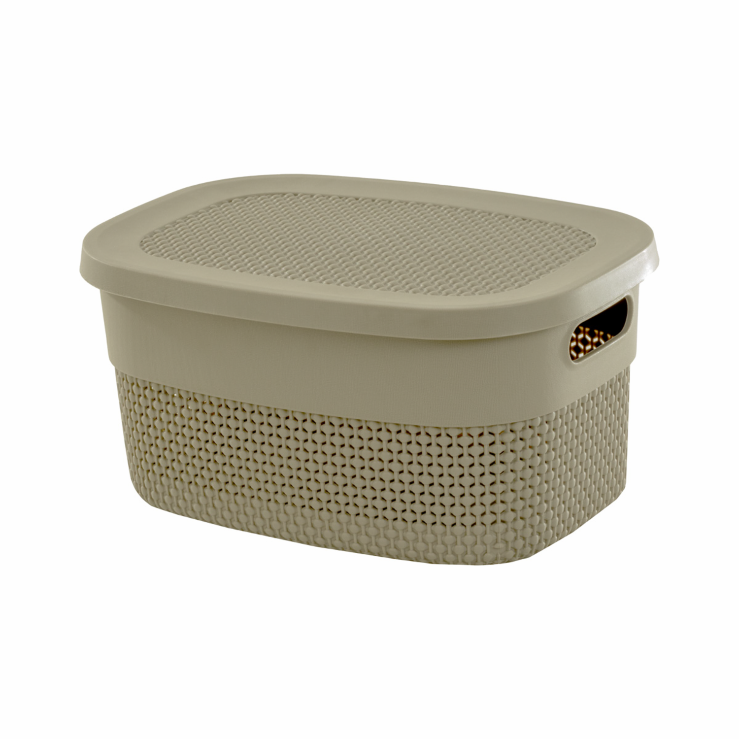Canastilla Vitta Con Tapa Beige CASA PICA 12 L