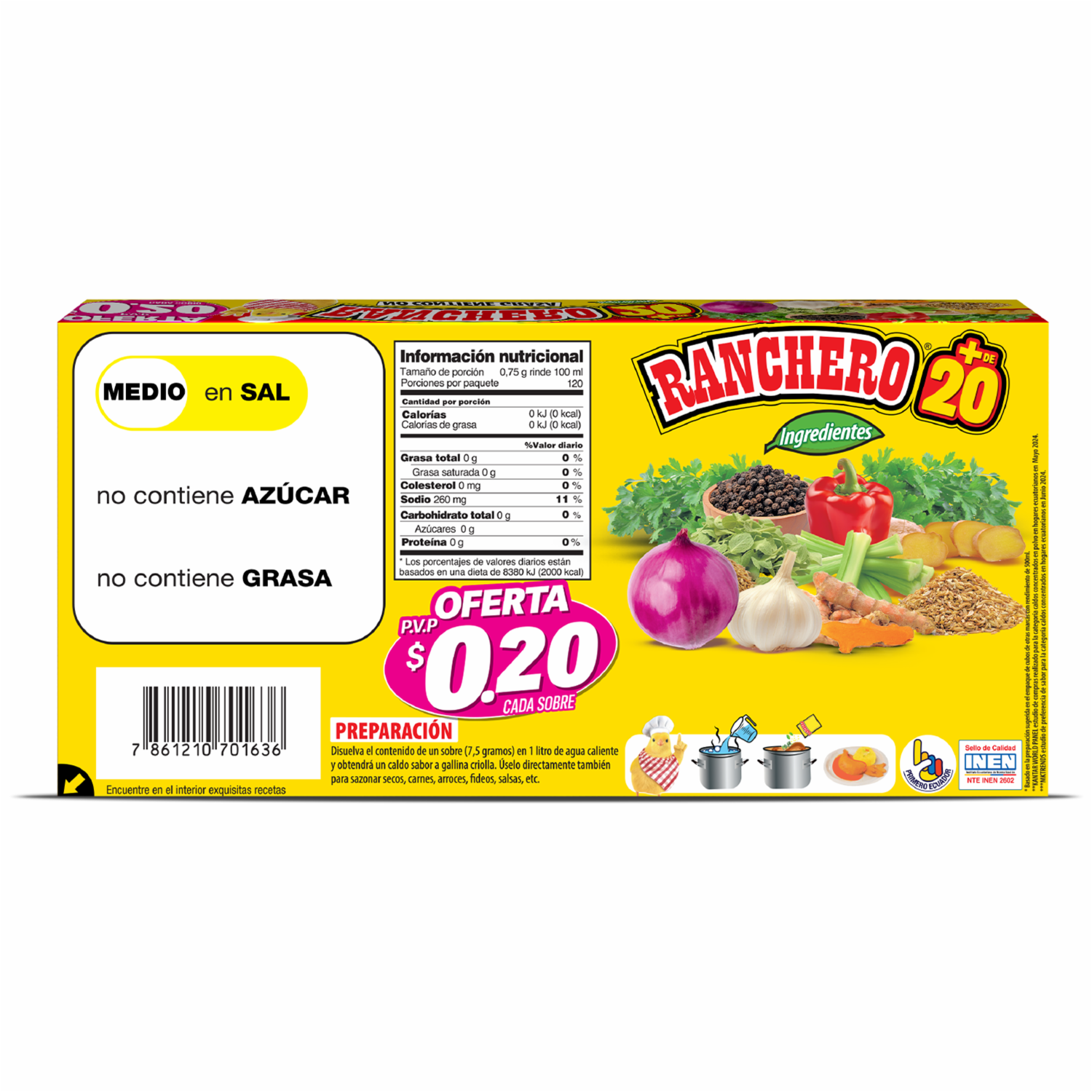 Caldo De Gallina En Polvo RANCHERO 90 G