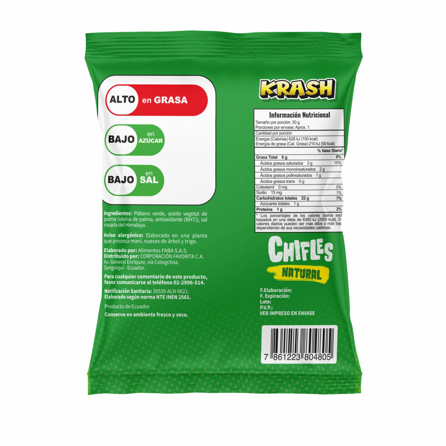Chifles Natural Con Sal KRASH 40 G
