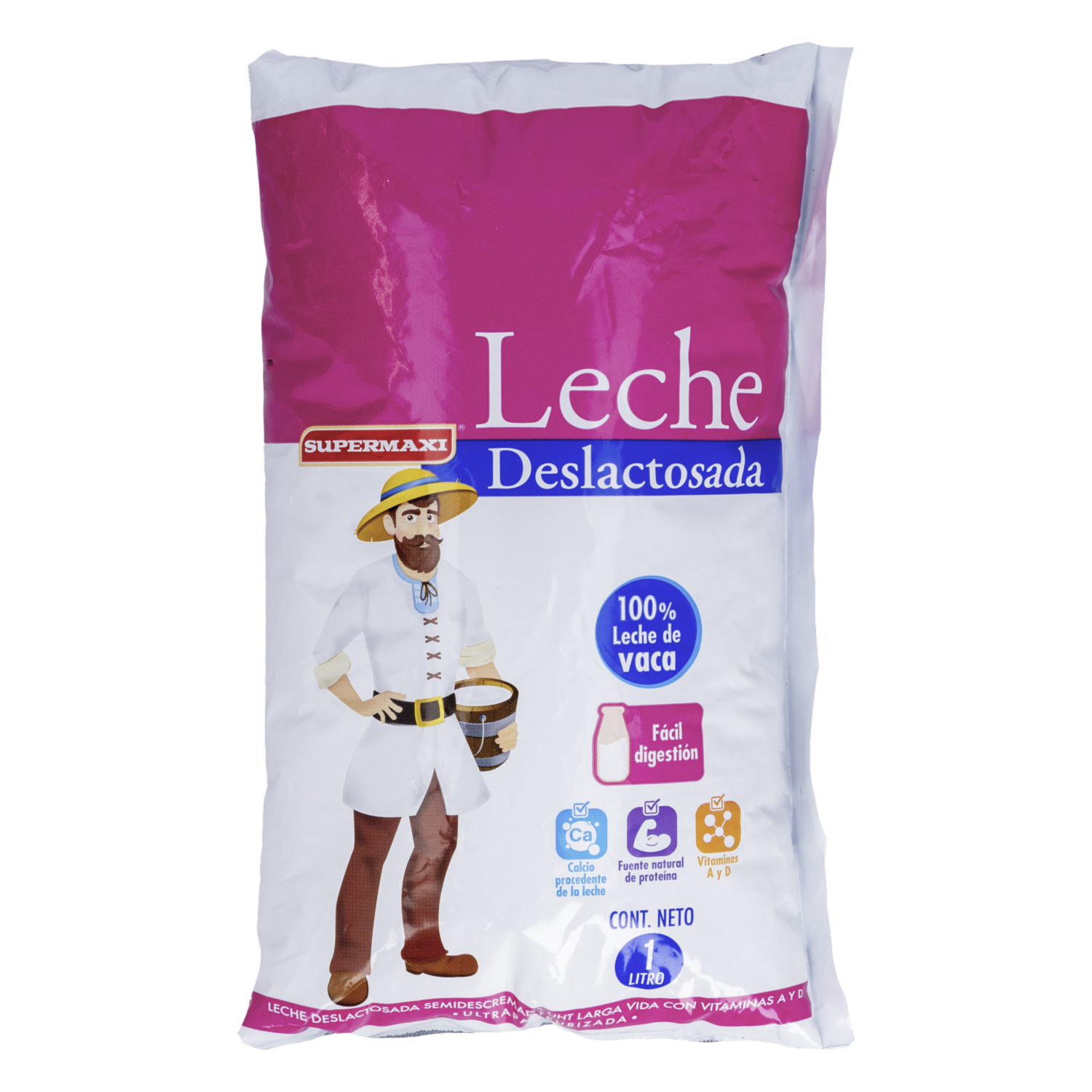 Leche Deslactosada Ultrapasteurizada SUPERMAXI 1000 Ml