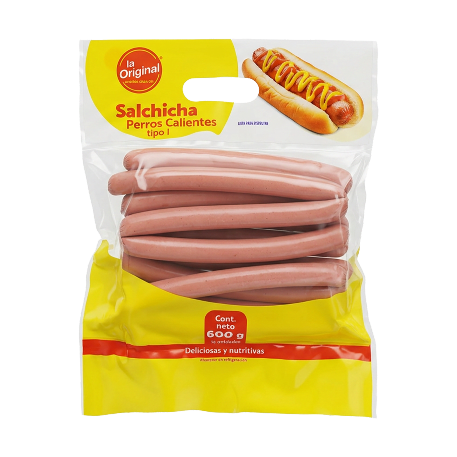 Salchicha Para Perros Calientes LA ORIGINAL 600 G