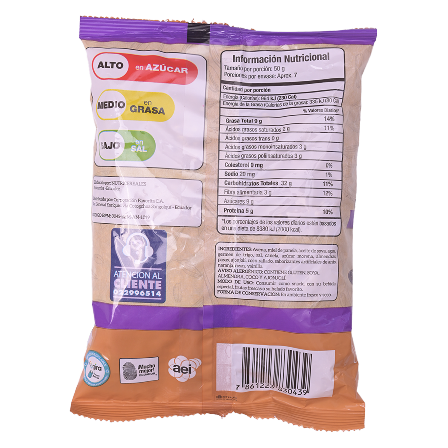 Granola Con Pasas Y Almendra EL ARTESANAL 340 G